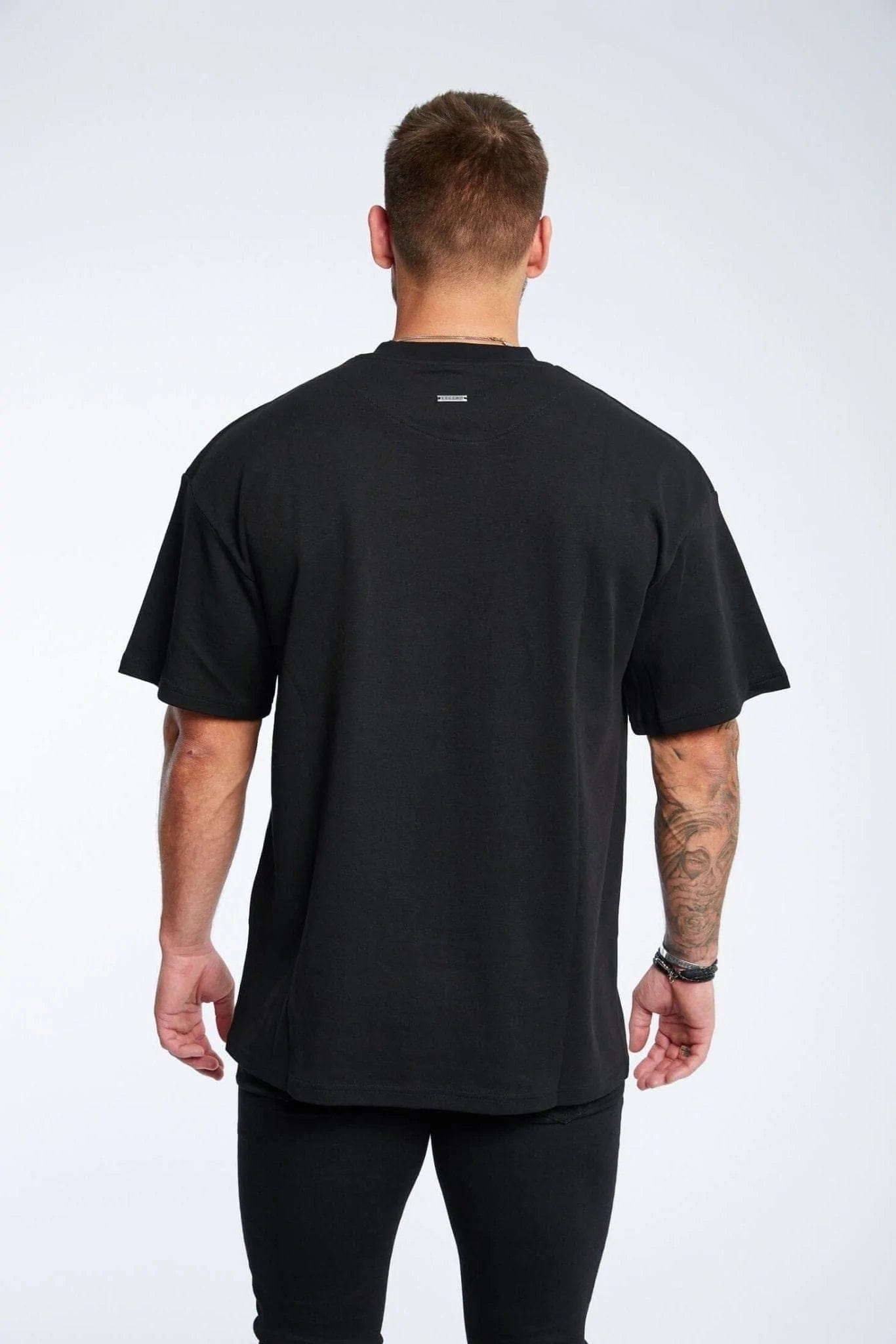 HABER T-SHIRT LEGENDS* BASICS OVERSIZED T-SHIRT - BLACK