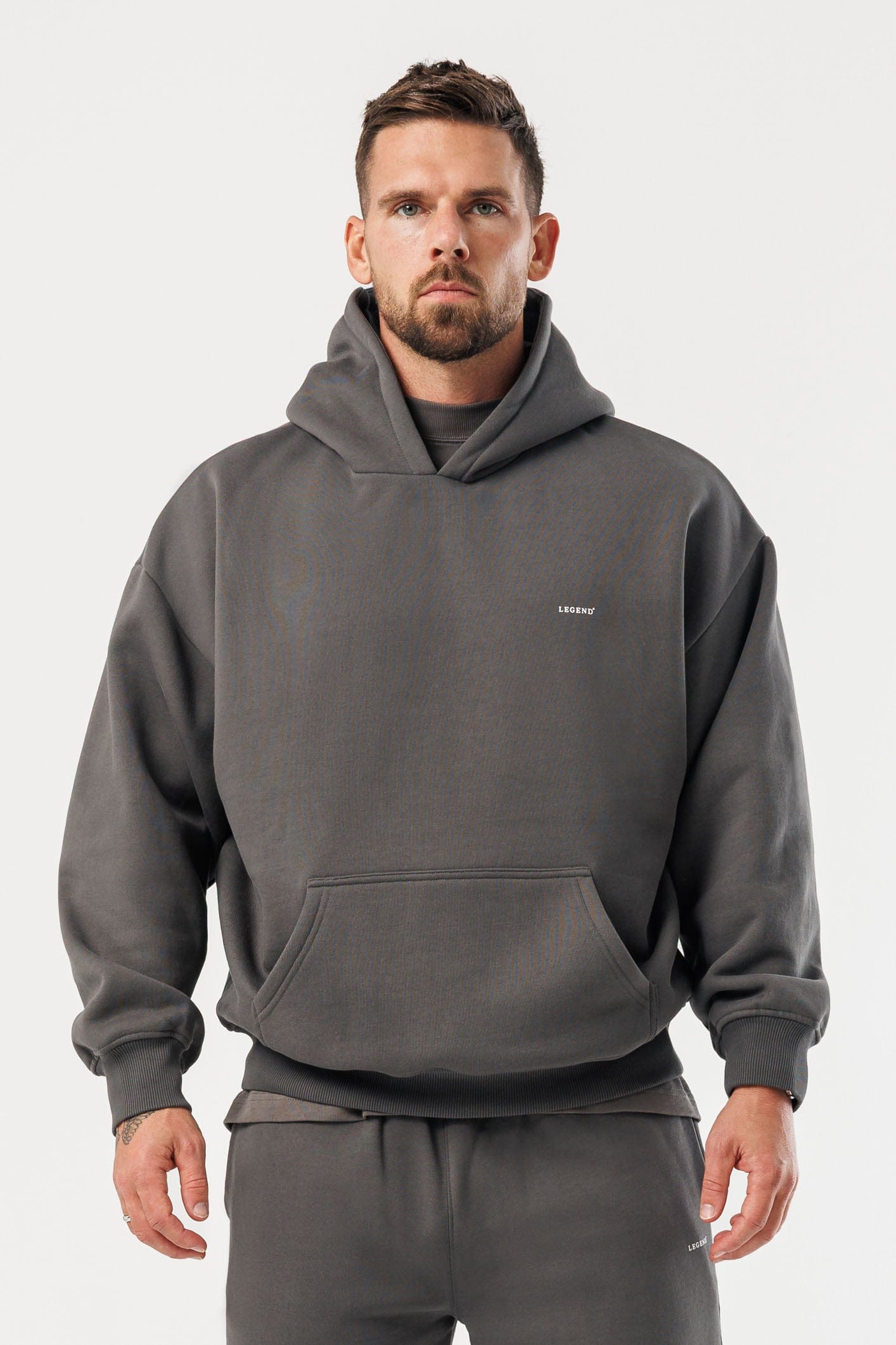 LEGEND LONDON Hoodie HOODIE - DARK GREY