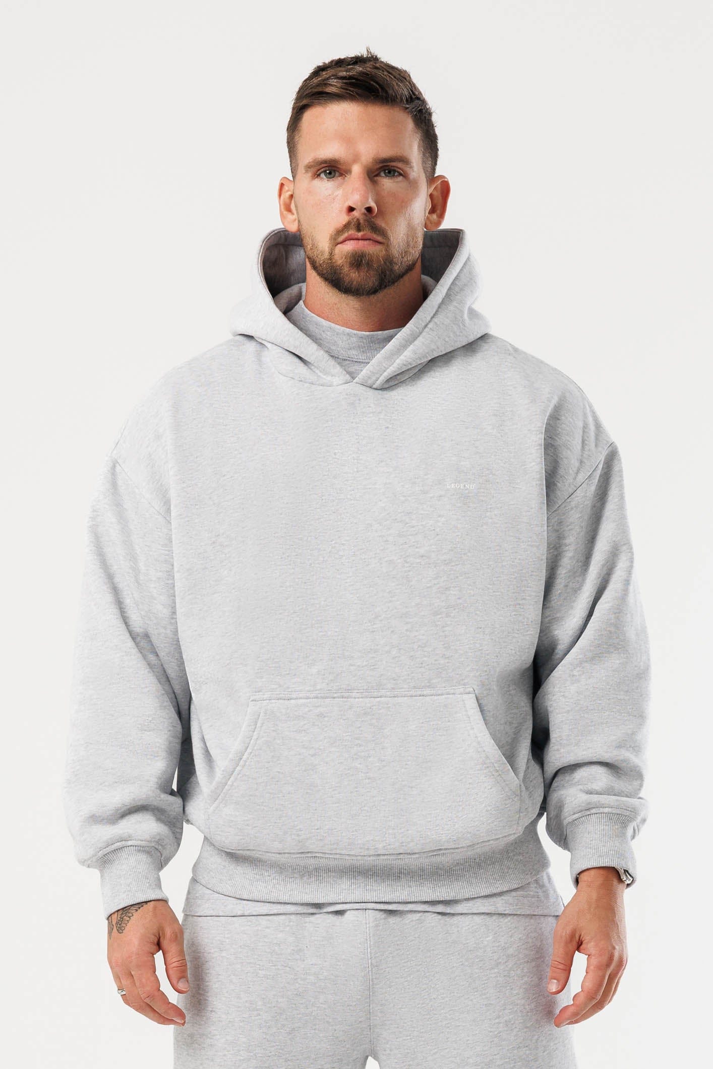 LEGEND LONDON Hoodie HOODIE - GREY MARL