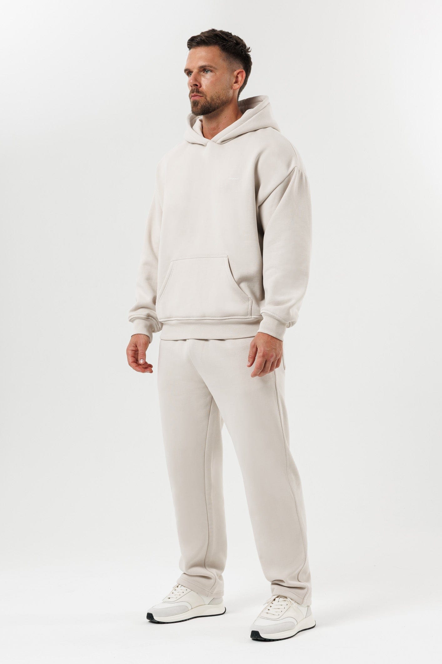 LEGEND LONDON Hoodie - PRINT PRINT HOODIE - BEIGE