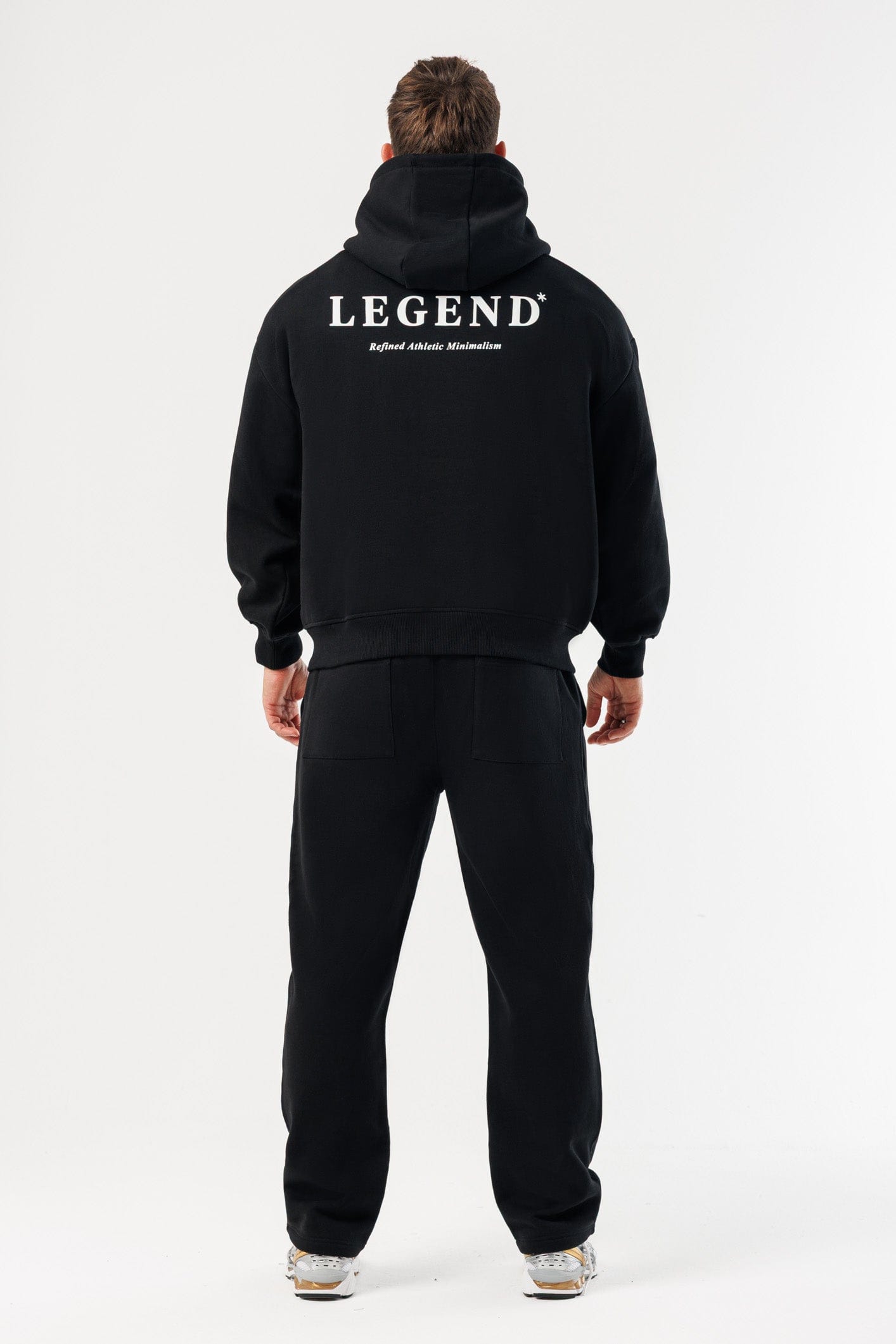 LEGEND LONDON Hoodie - PRINT PRINT HOODIE - BLACK