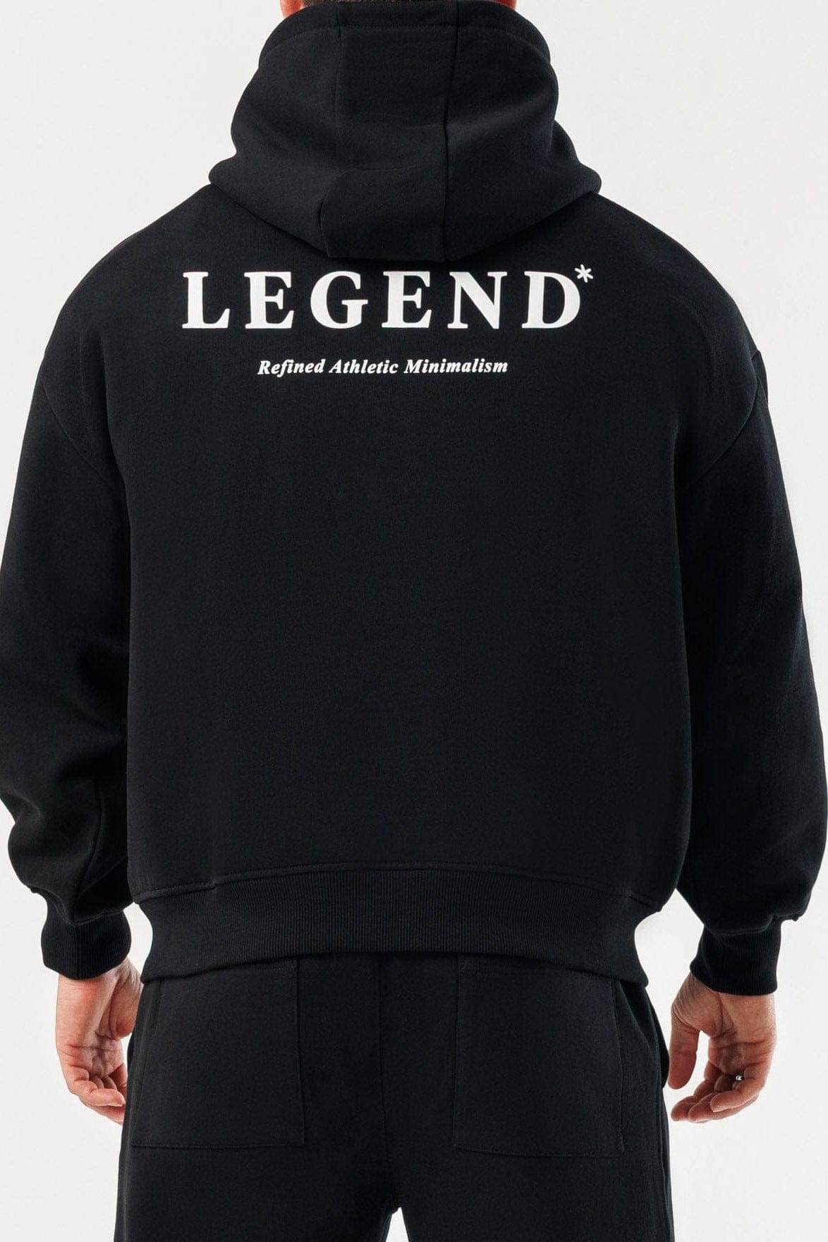 LEGEND LONDON Hoodie - PRINT PRINT HOODIE - BLACK