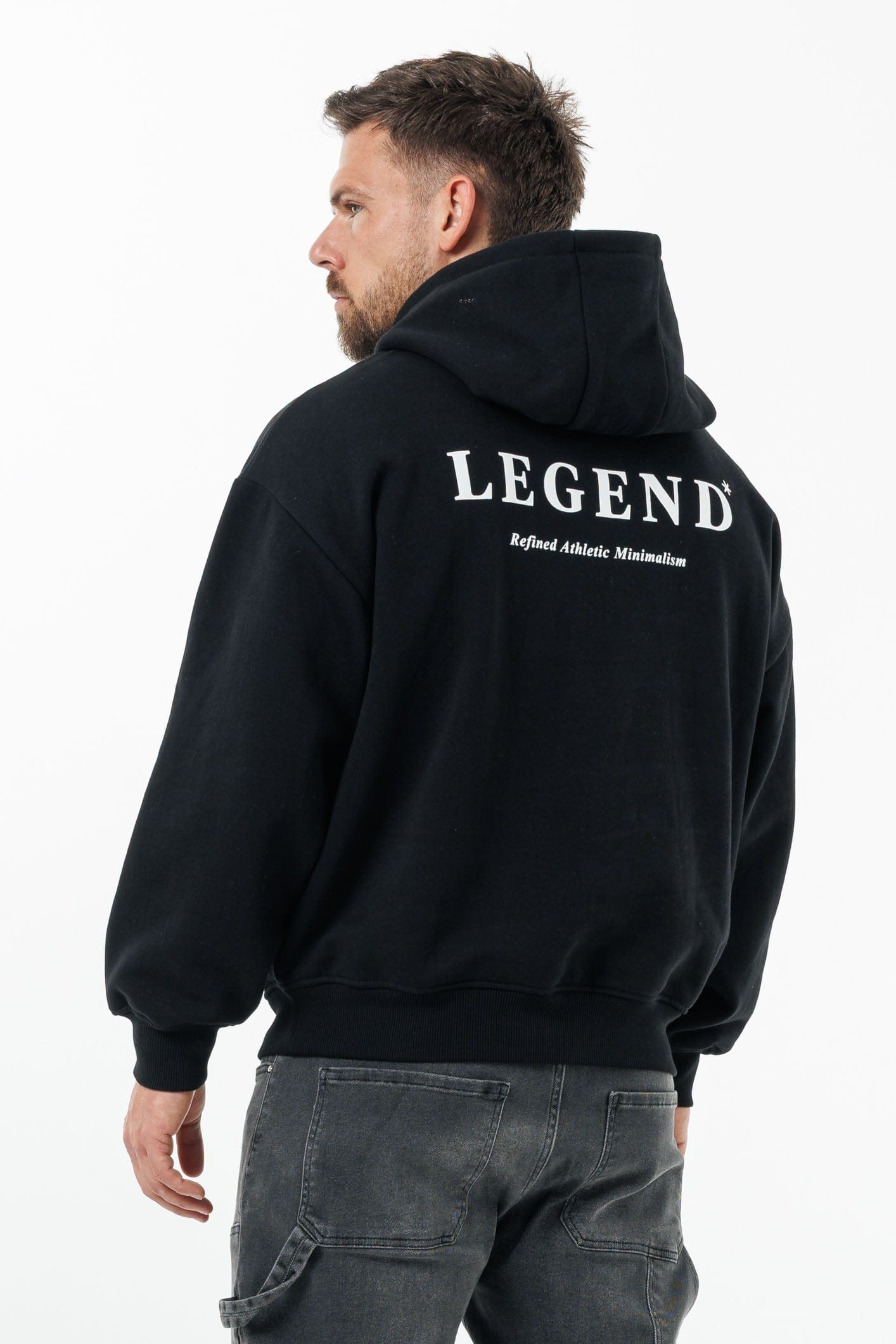 LEGEND LONDON Hoodie - PRINT PRINT HOODIE - BLACK