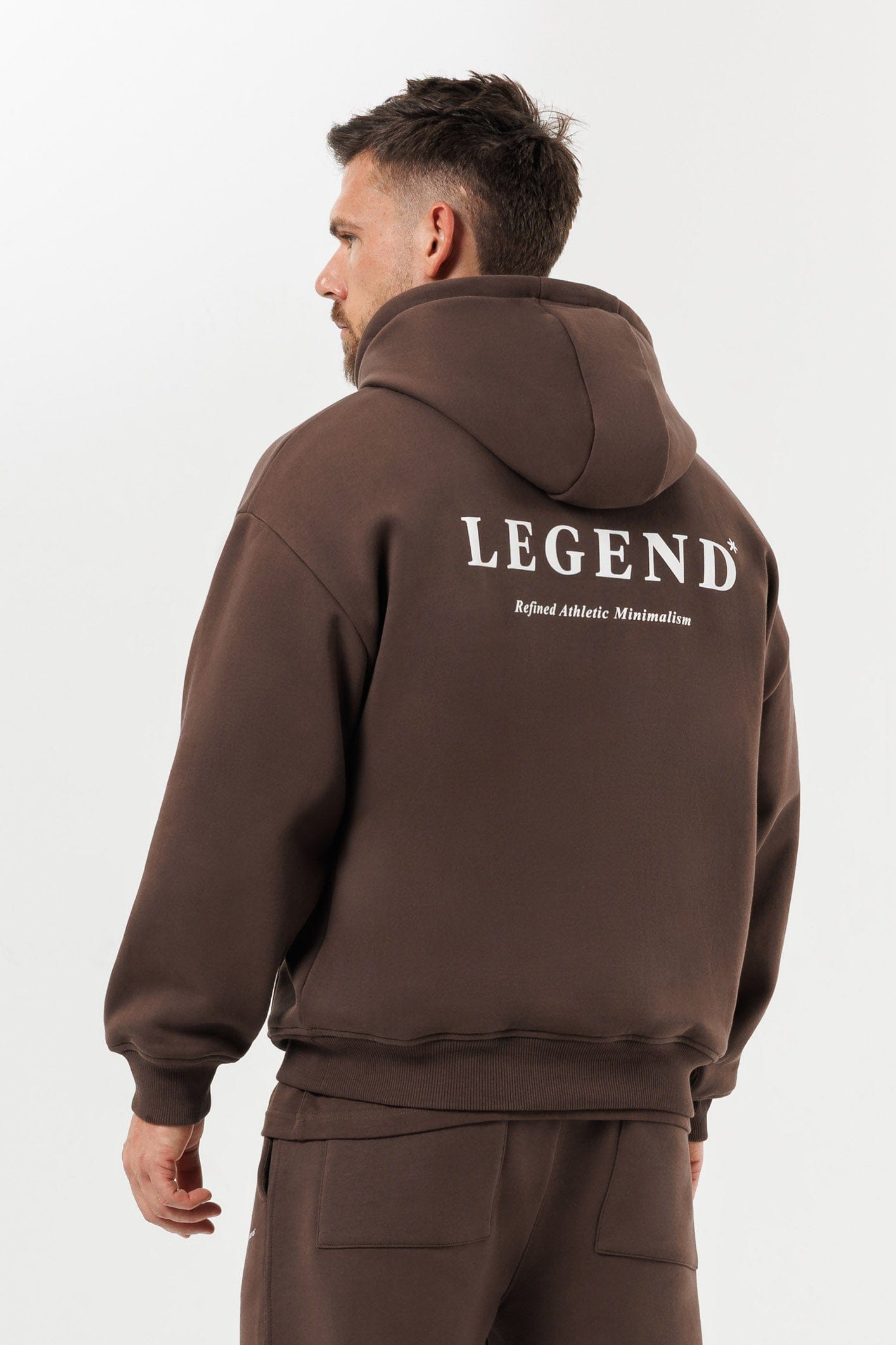 LEGEND LONDON Hoodie - PRINT PRINT HOODIE - BROWN