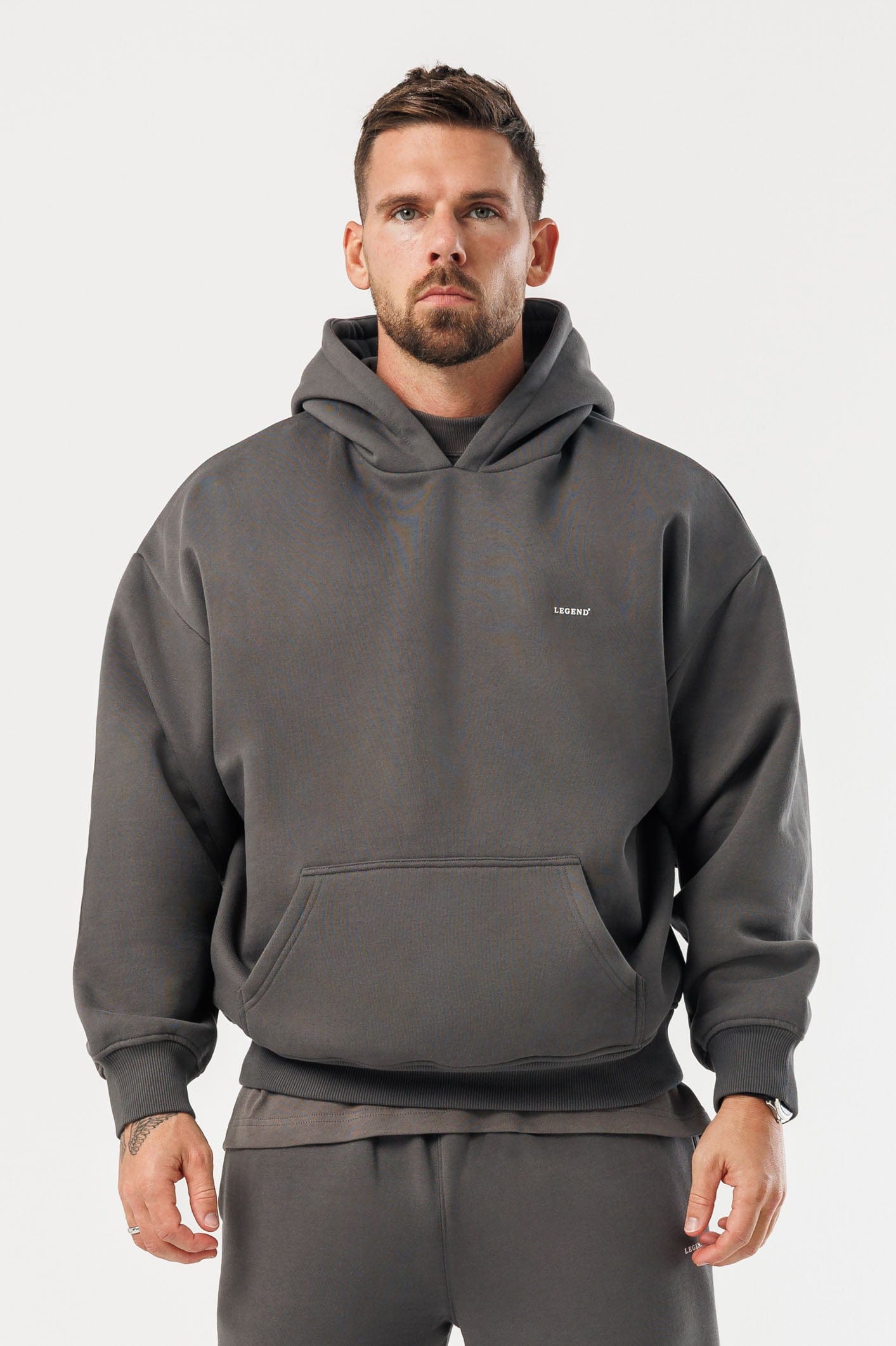 LEGEND LONDON Hoodie - PRINT PRINT HOODIE - DARK GREY