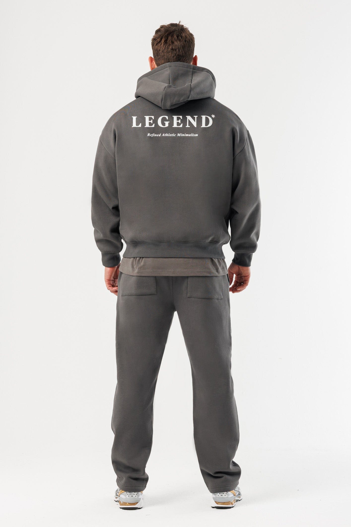 LEGEND LONDON Hoodie - PRINT PRINT HOODIE - DARK GREY