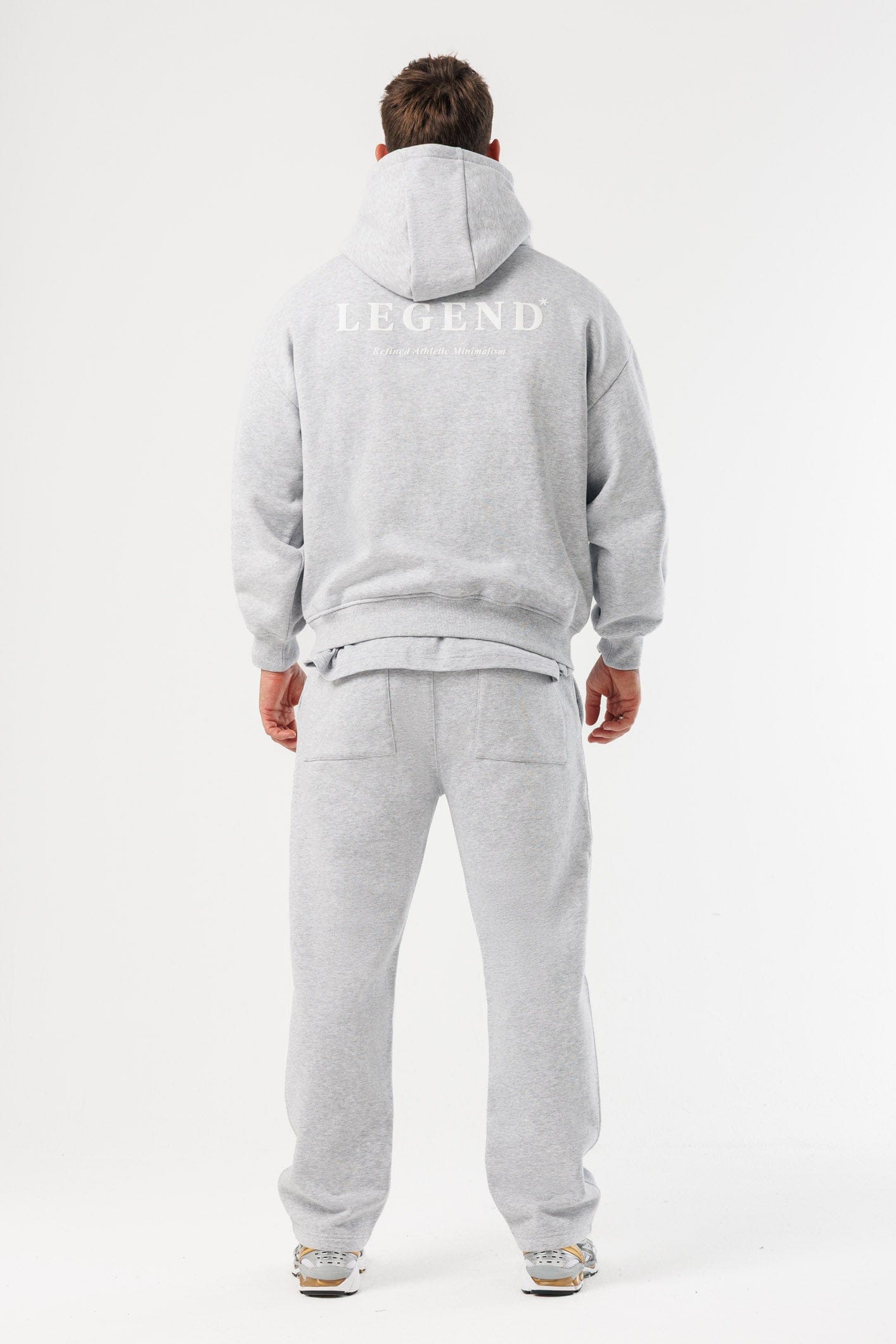 LEGEND LONDON Hoodie - PRINT PRINT HOODIE - GREY MARL