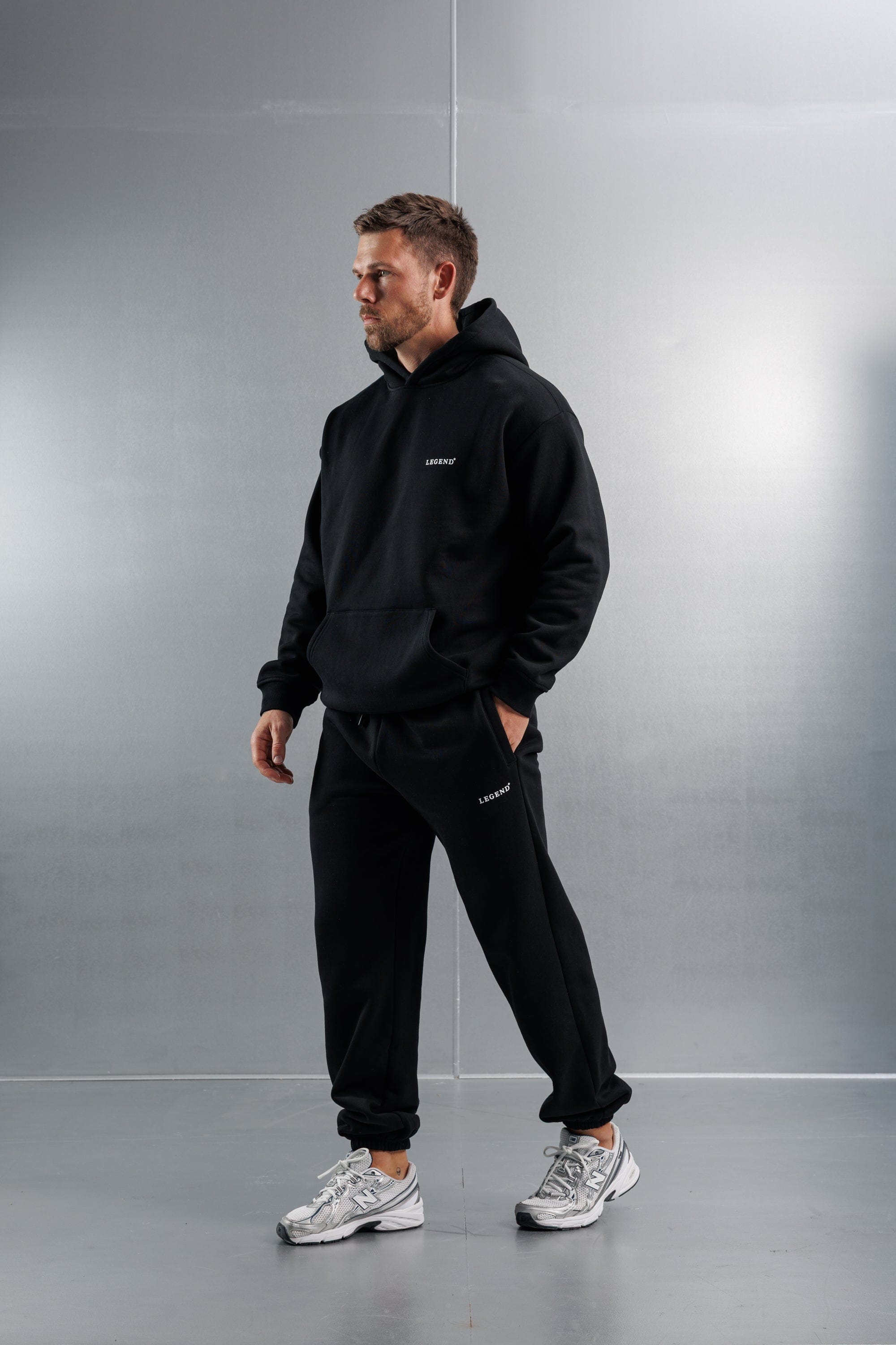 Legend London Hoodie RELAXED HOODIE - BLACK