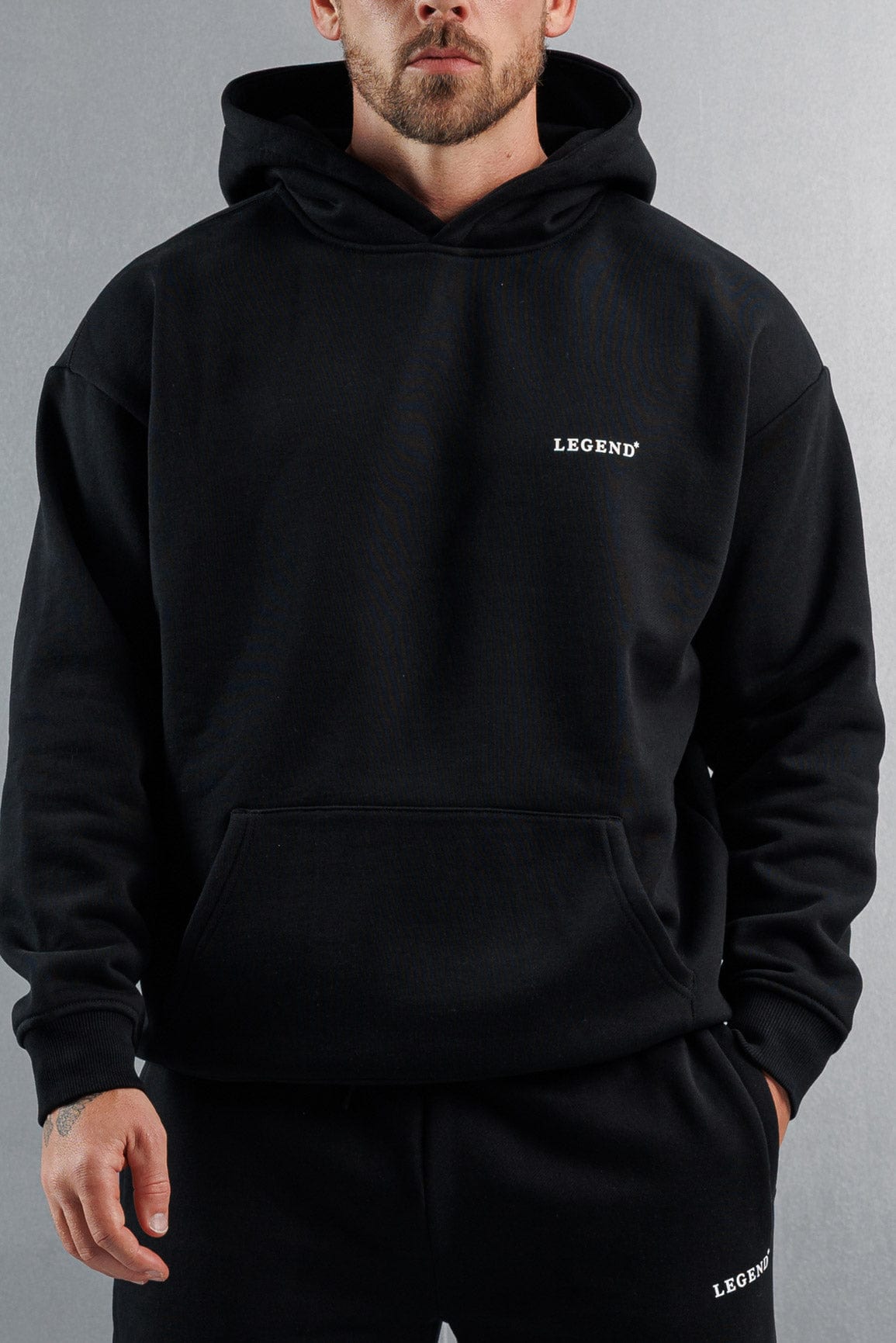Legend London Hoodie RELAXED HOODIE - BLACK