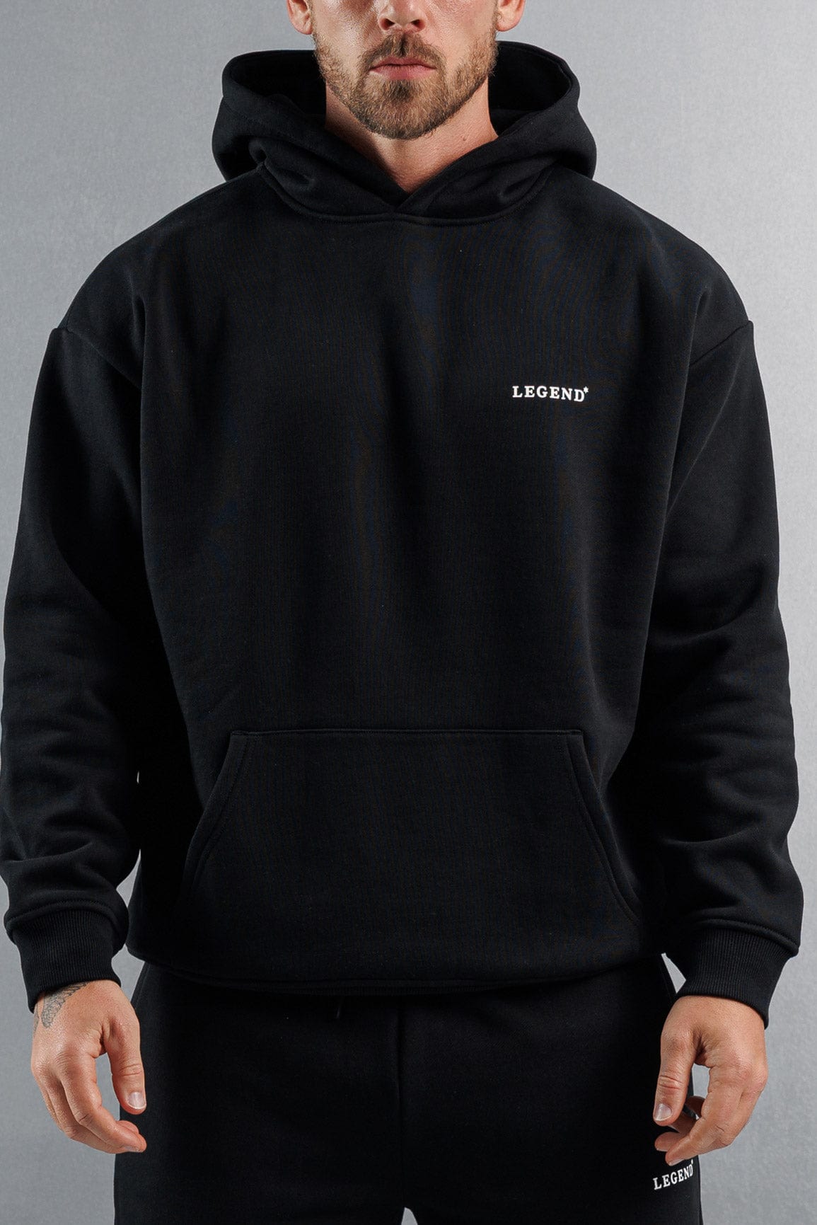 Legend London Hoodie RELAXED HOODIE - BLACK