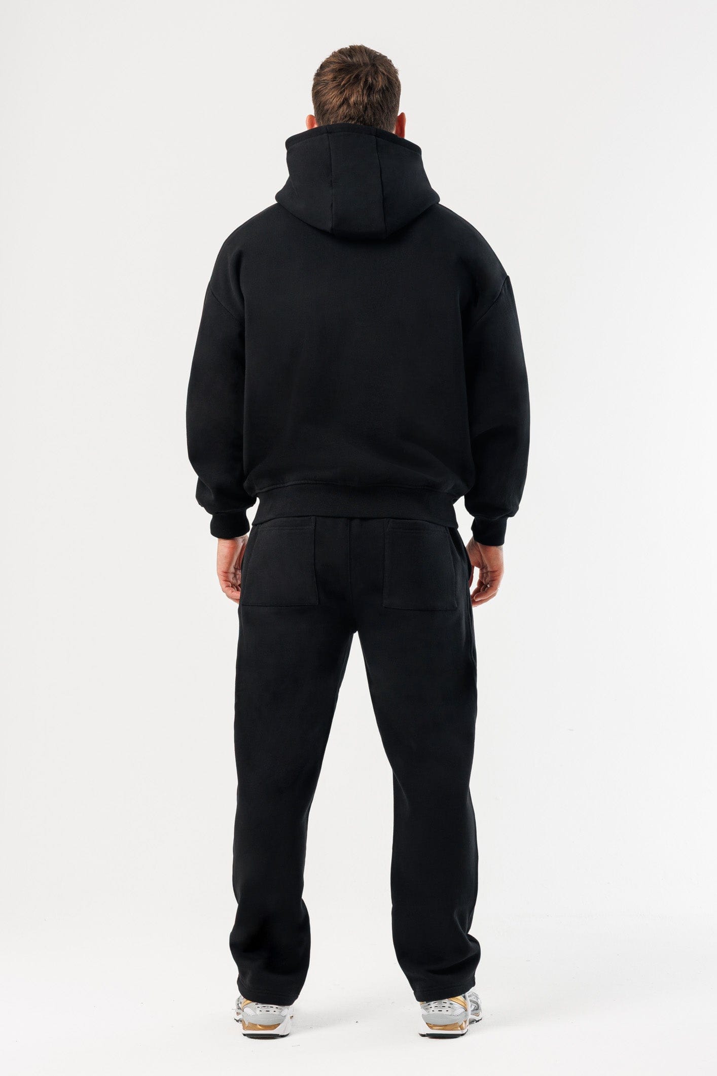 LEGEND LONDON Hoodie - ZIPPED ZIPPED HOODIE - BLACK