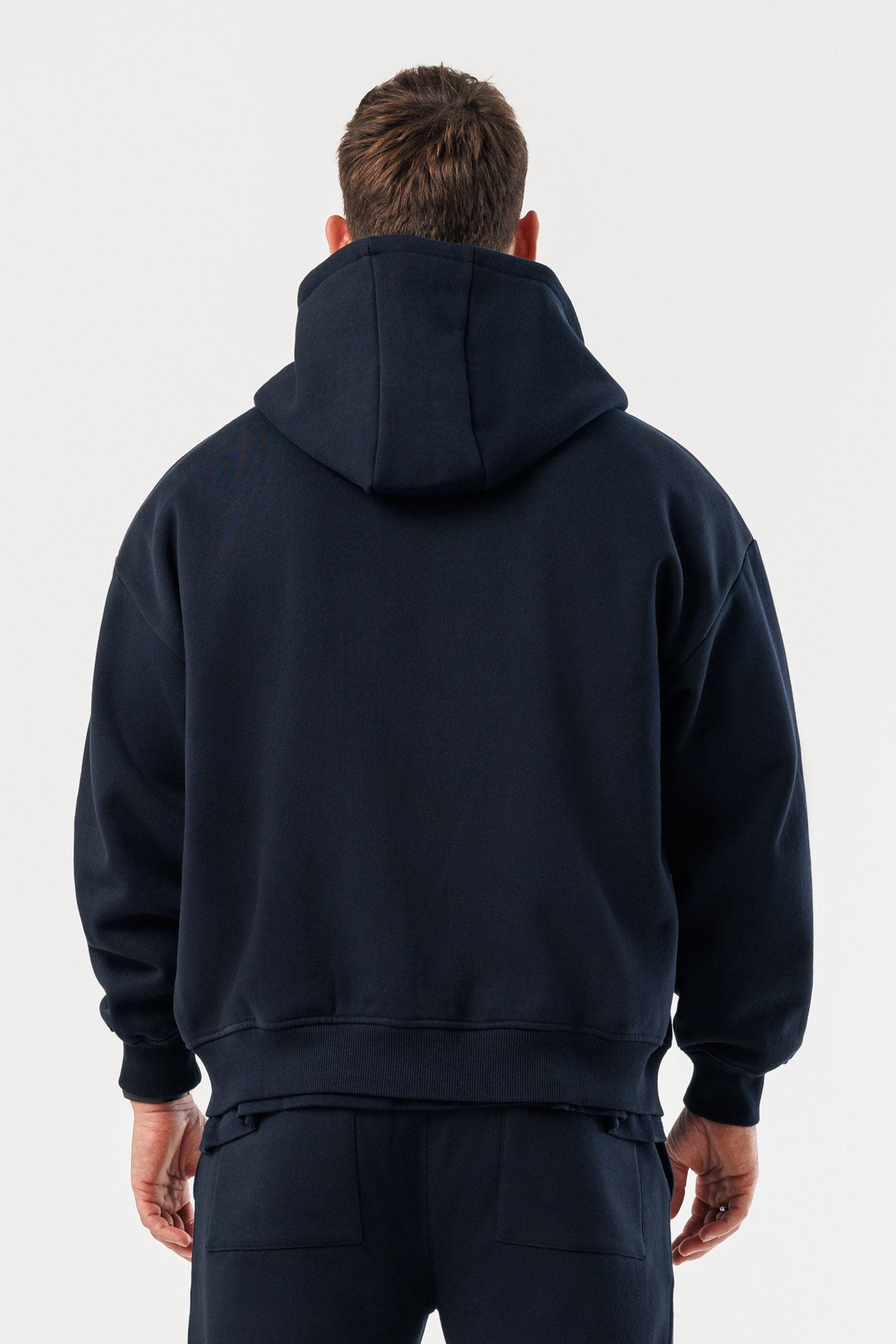 LEGEND LONDON Hoodie - ZIPPED ZIPPED HOODIE - NAVY