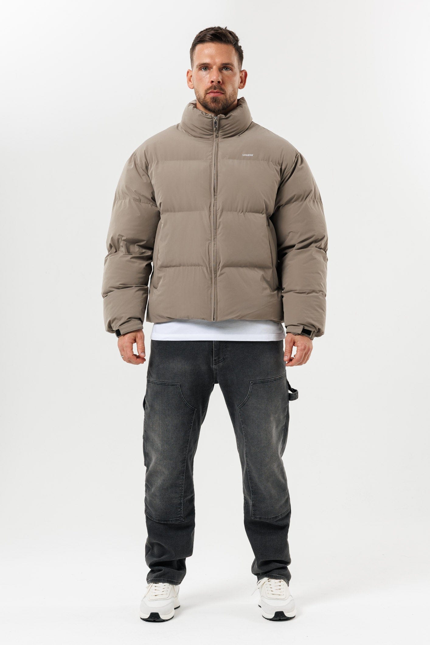 Legend London Jackets PUFFER JACKET - TAUPE