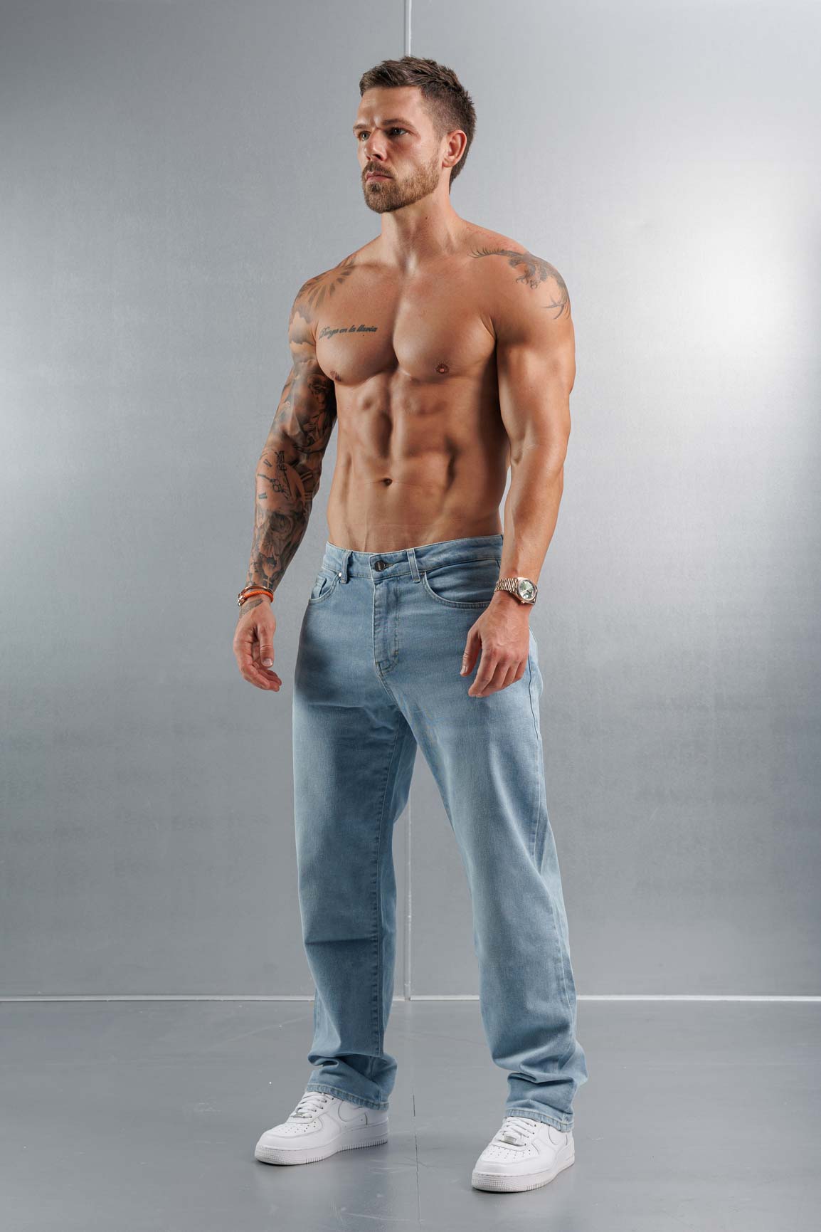 Legend London Jeans BAGGY JEANS - PALE BLUE WASH