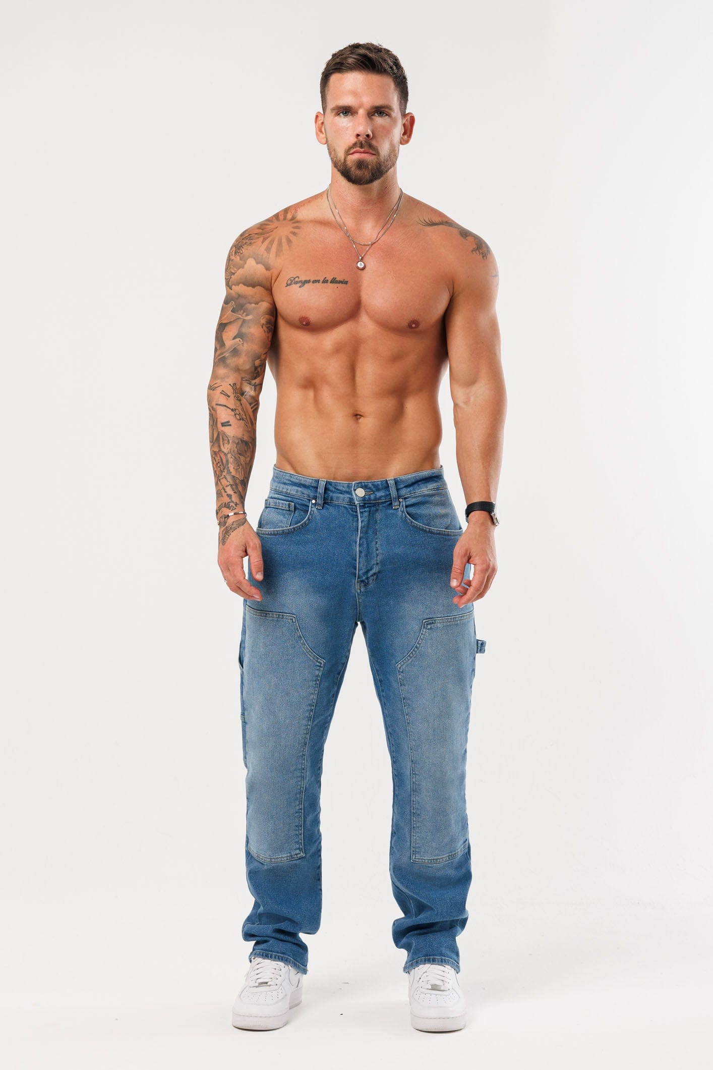 Legend London Jeans - Carpenter CARPENTER JEANS - MID BLUE