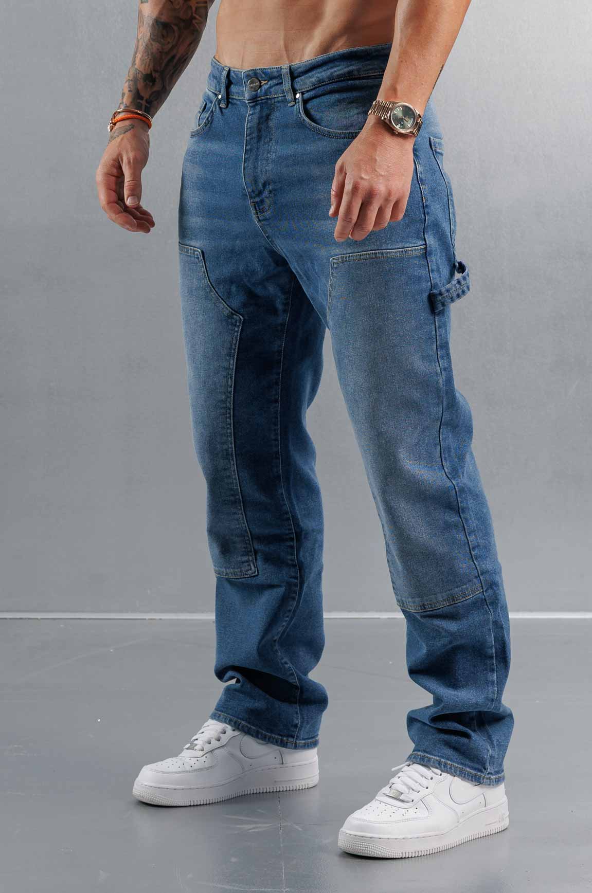 Legend London Jeans CARPENTER JEANS - MID BLUE