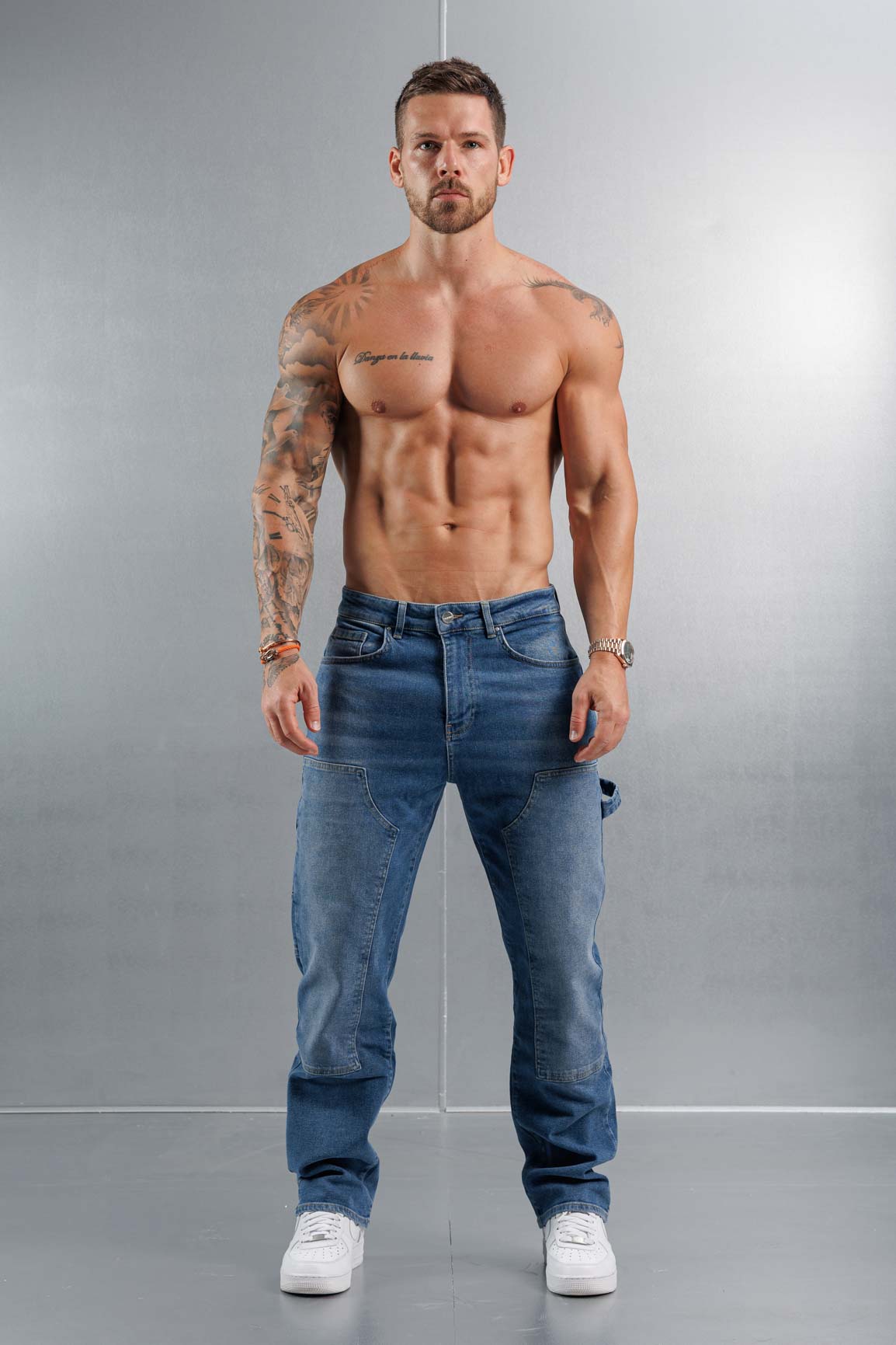 Legend London Jeans CARPENTER JEANS - MID BLUE