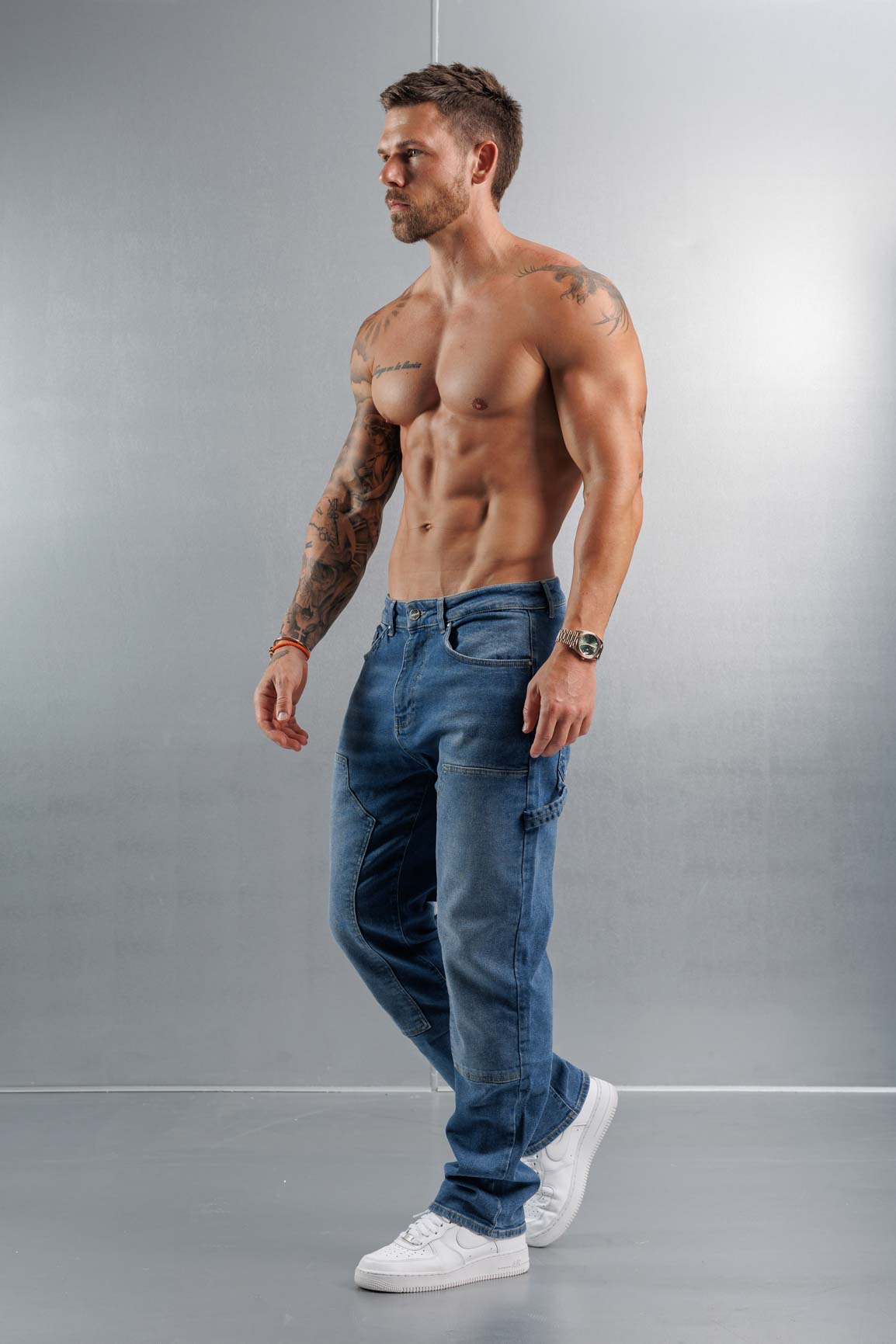 Legend London Jeans CARPENTER JEANS - MID BLUE