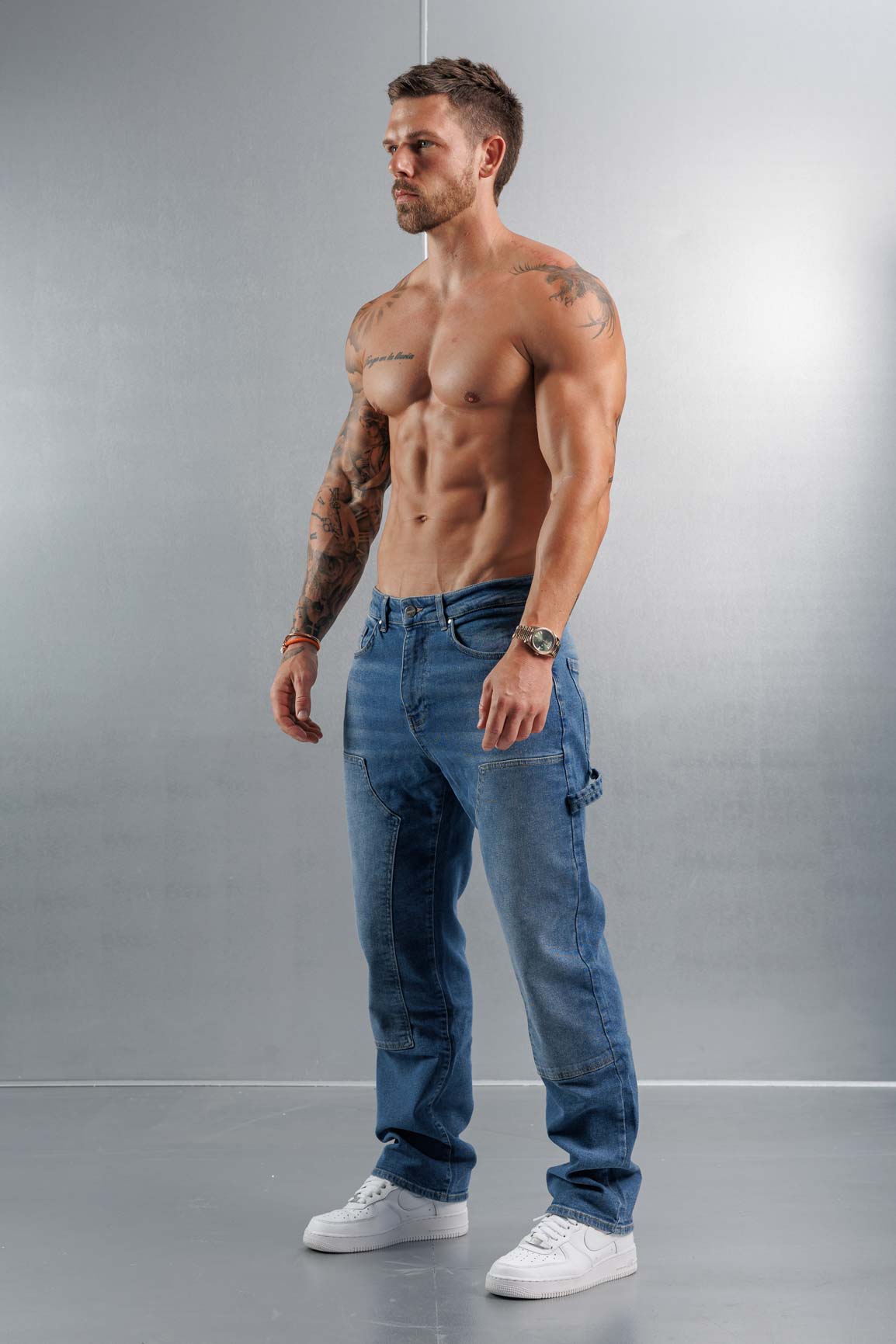 Legend London Jeans CARPENTER JEANS - MID BLUE