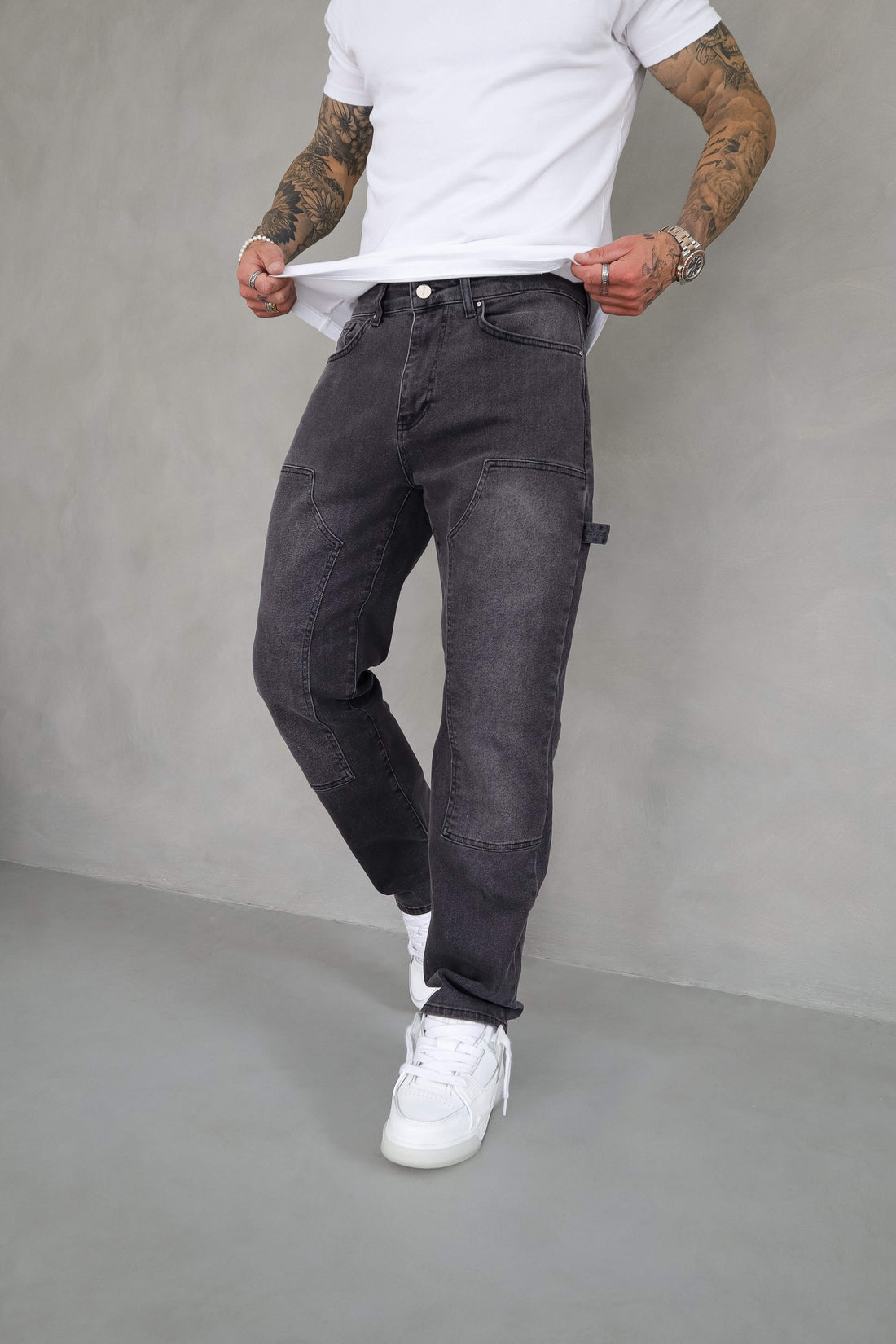 Legend London Jeans CARPENTER JEANS - WASHED GREY