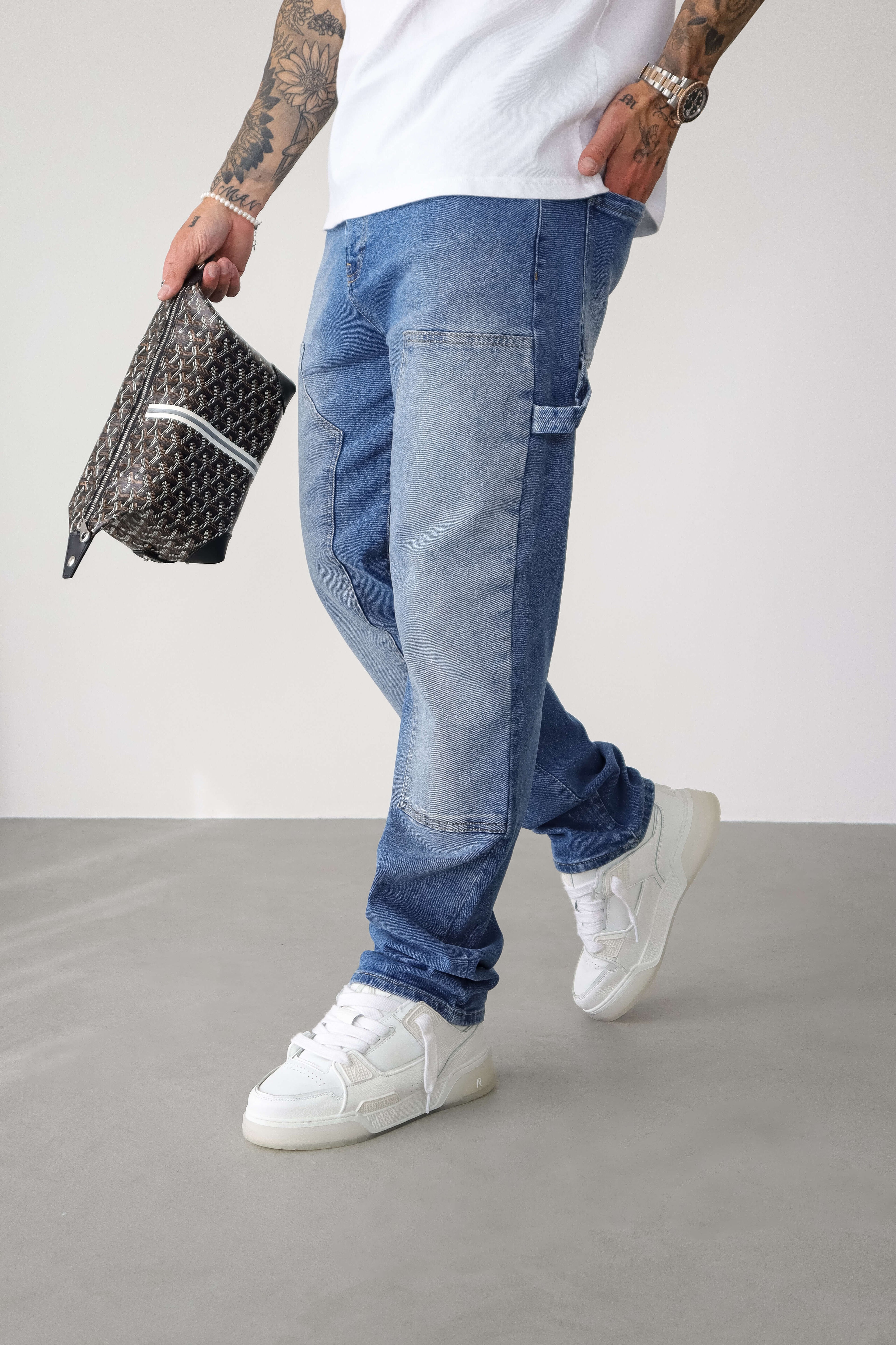 Legend London Jeans CARPENTER JEANS - WASHED LIGHT BLUE