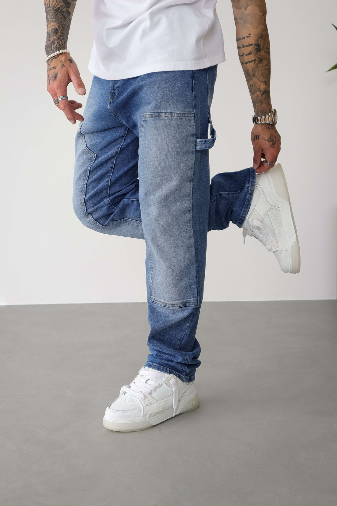 Legend London Jeans CARPENTER JEANS - WASHED LIGHT BLUE