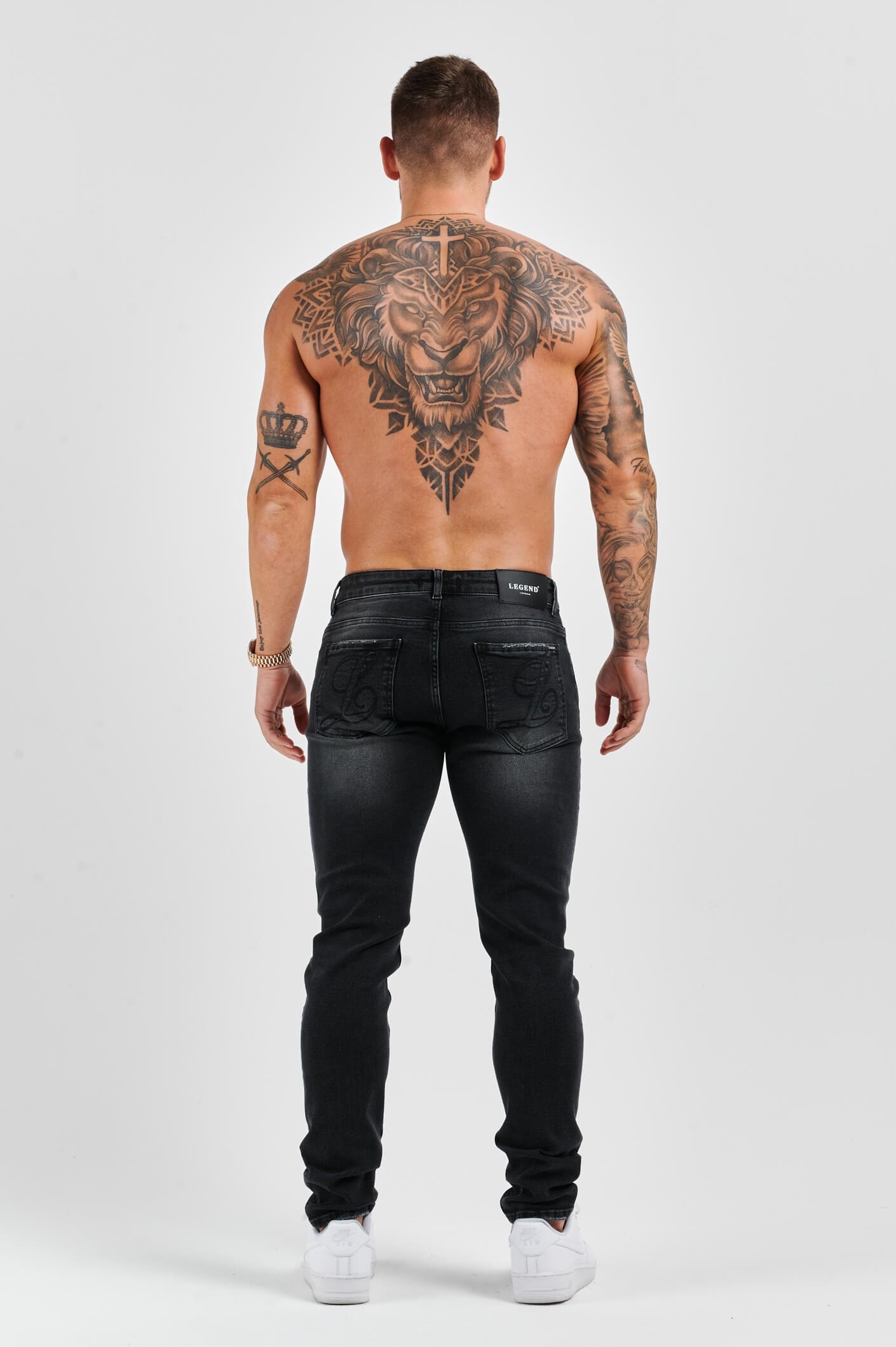 Legend London Jeans - slim 2.0 SLIM FIT JEANS 2.0 DISTRESSED - GREY WASH