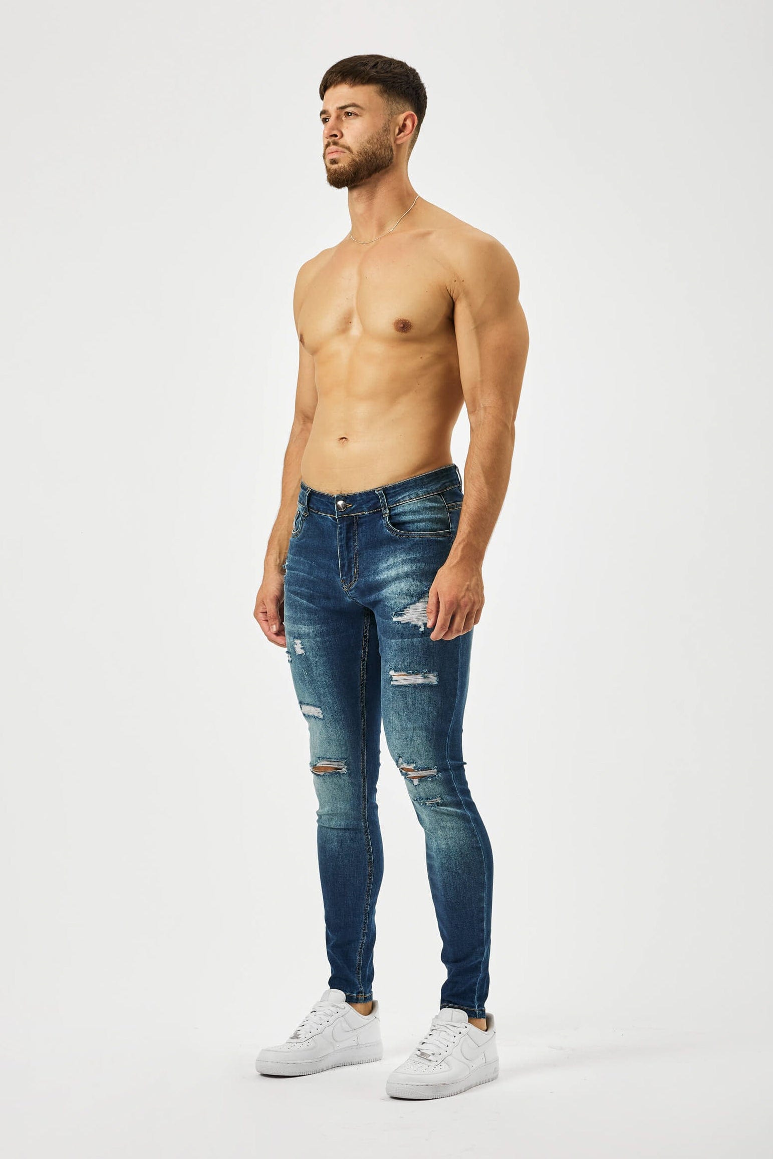 Legend London Jeans - spray on DARK WASH SPRAY - ON JEANS - MULTI RIP