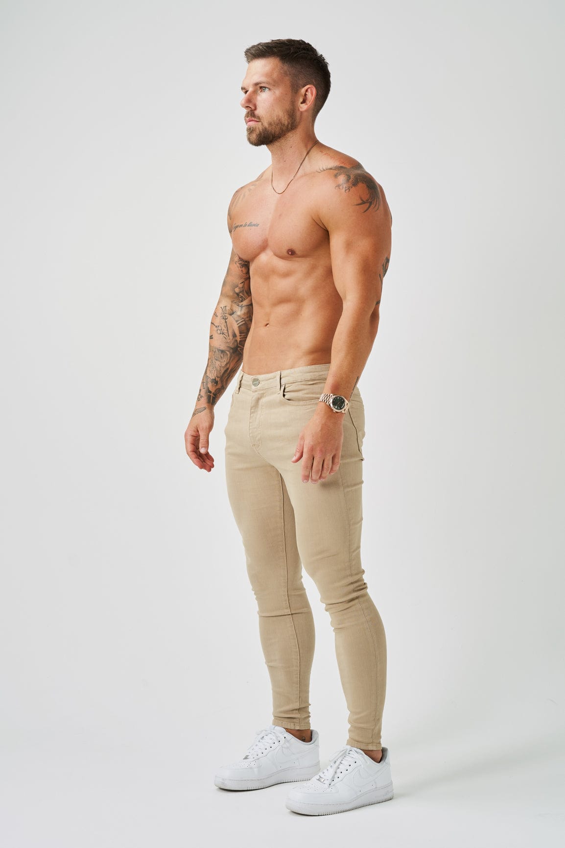 Legend London Jeans - spray on SKINNY FIT JEANS - STONE