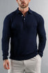 Legend London KNITWEAR KNITTED POLO LONG SLEEVE - NAVY