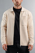 Legend London KNITWEAR KNITTED ZIP CARDIGAN - CREME