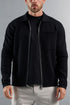 Legend London KNITWEAR KNITTED ZIP UP CARDIGAN - BLACK