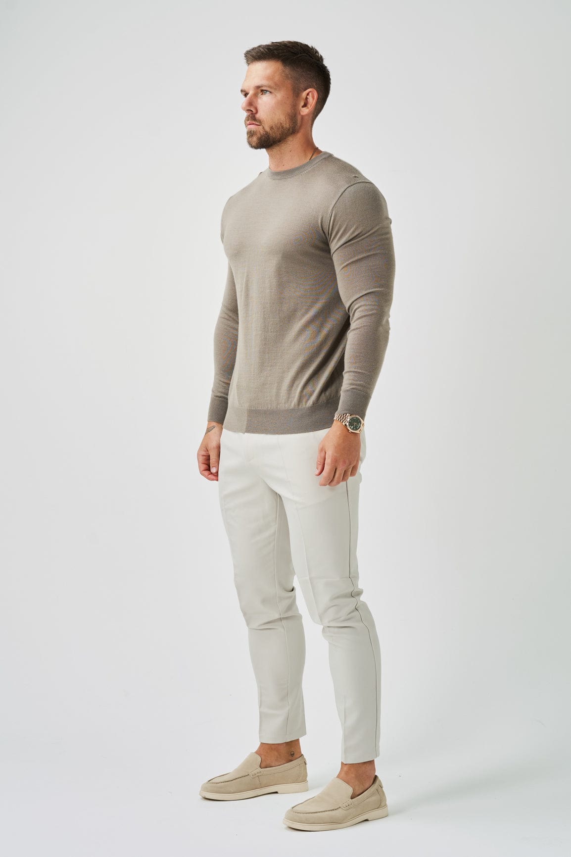 Legend London KNITWEAR LONG SLEEVE KNIT - TAUPE
