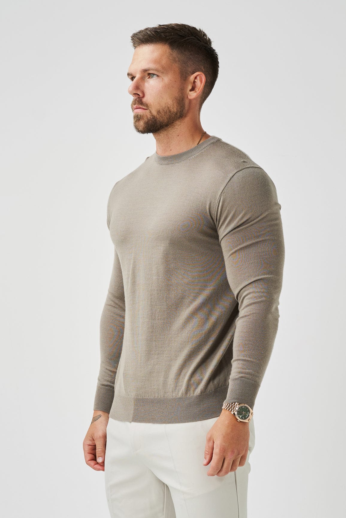 Legend London KNITWEAR LONG SLEEVE KNIT - TAUPE