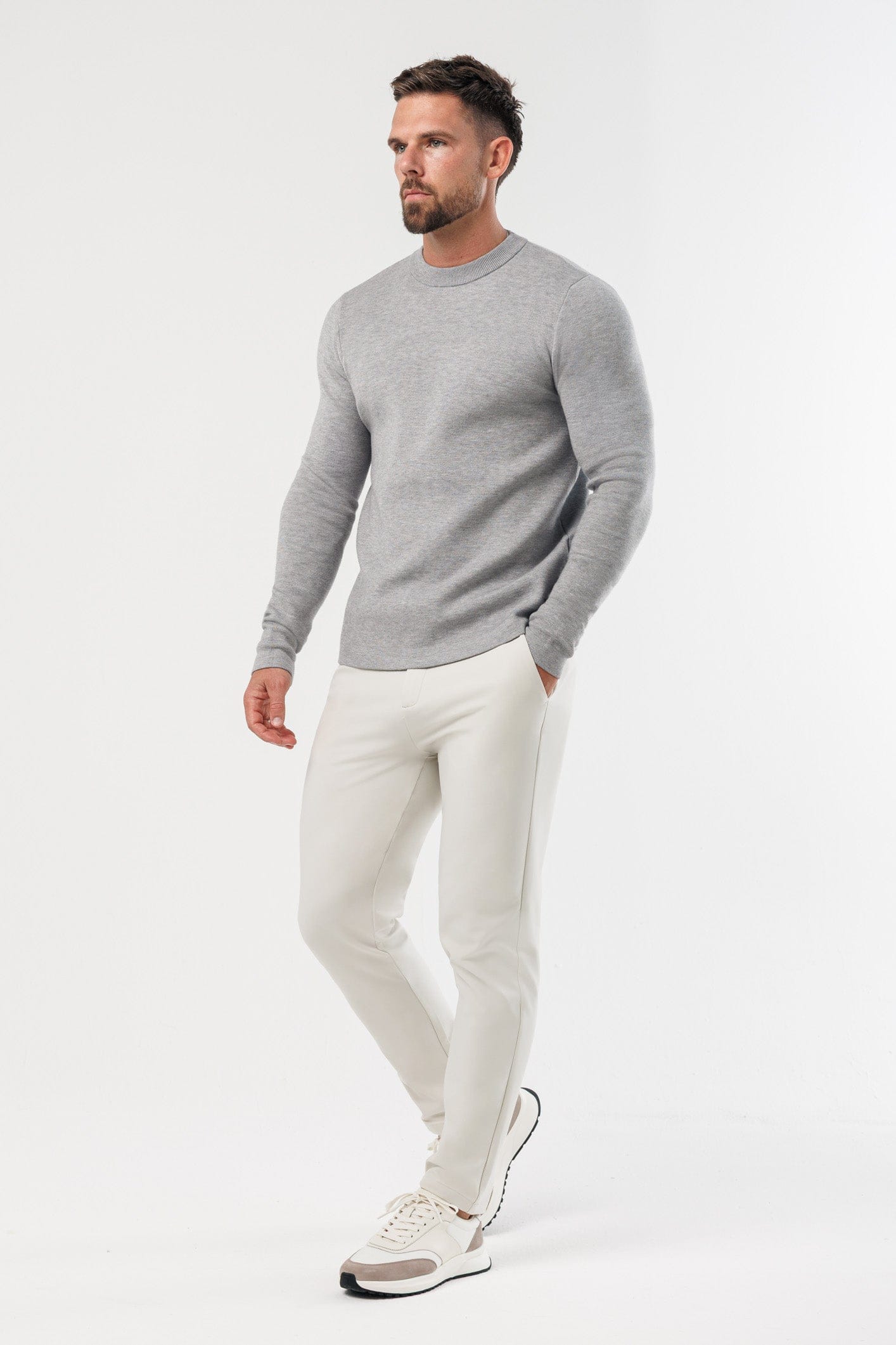 Legend London KNITWEAR LUXE KNIT SWEATER - GREY