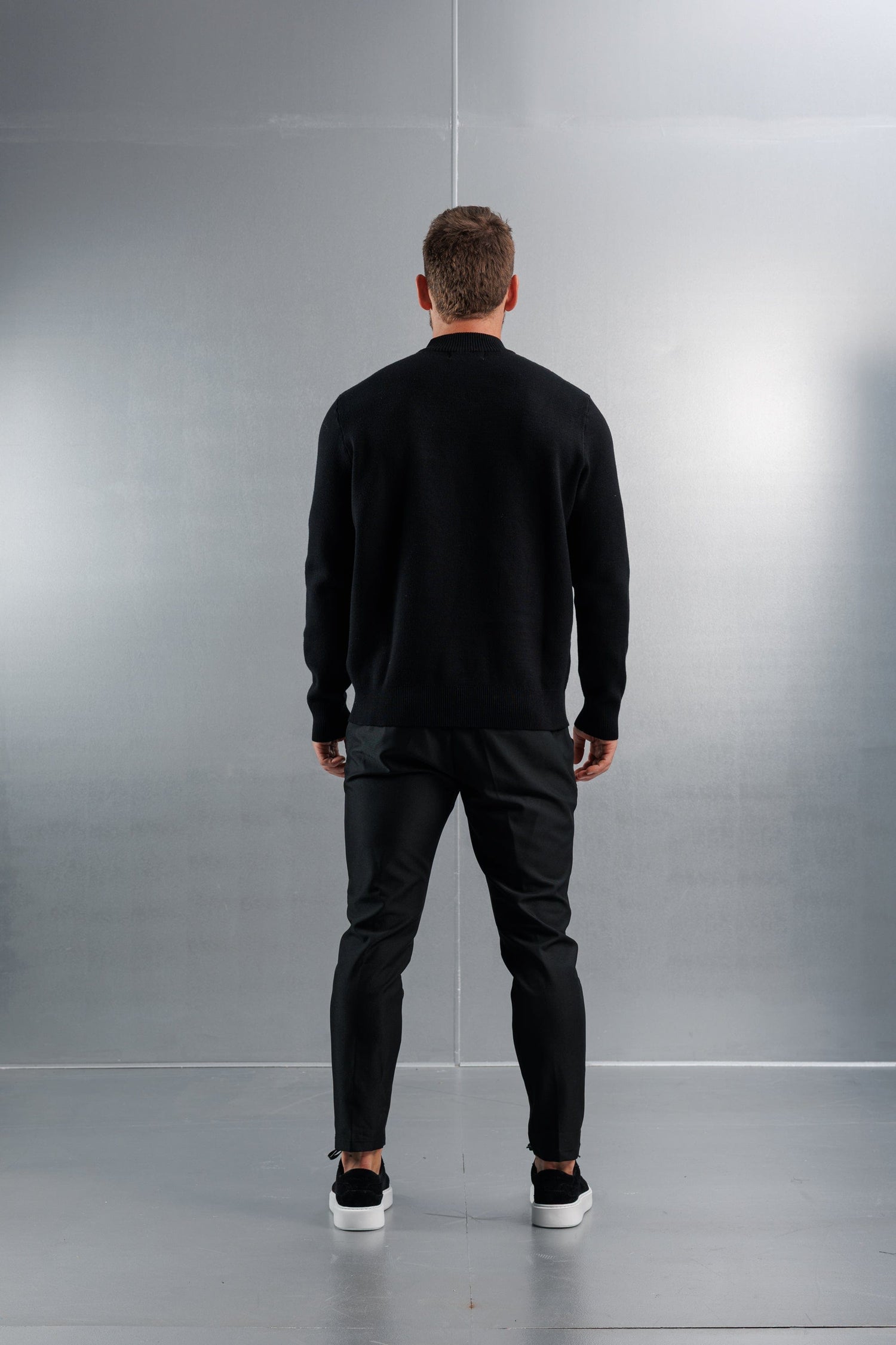 Legend London KNITWEAR MOCK NECK SWEATER - BLACK