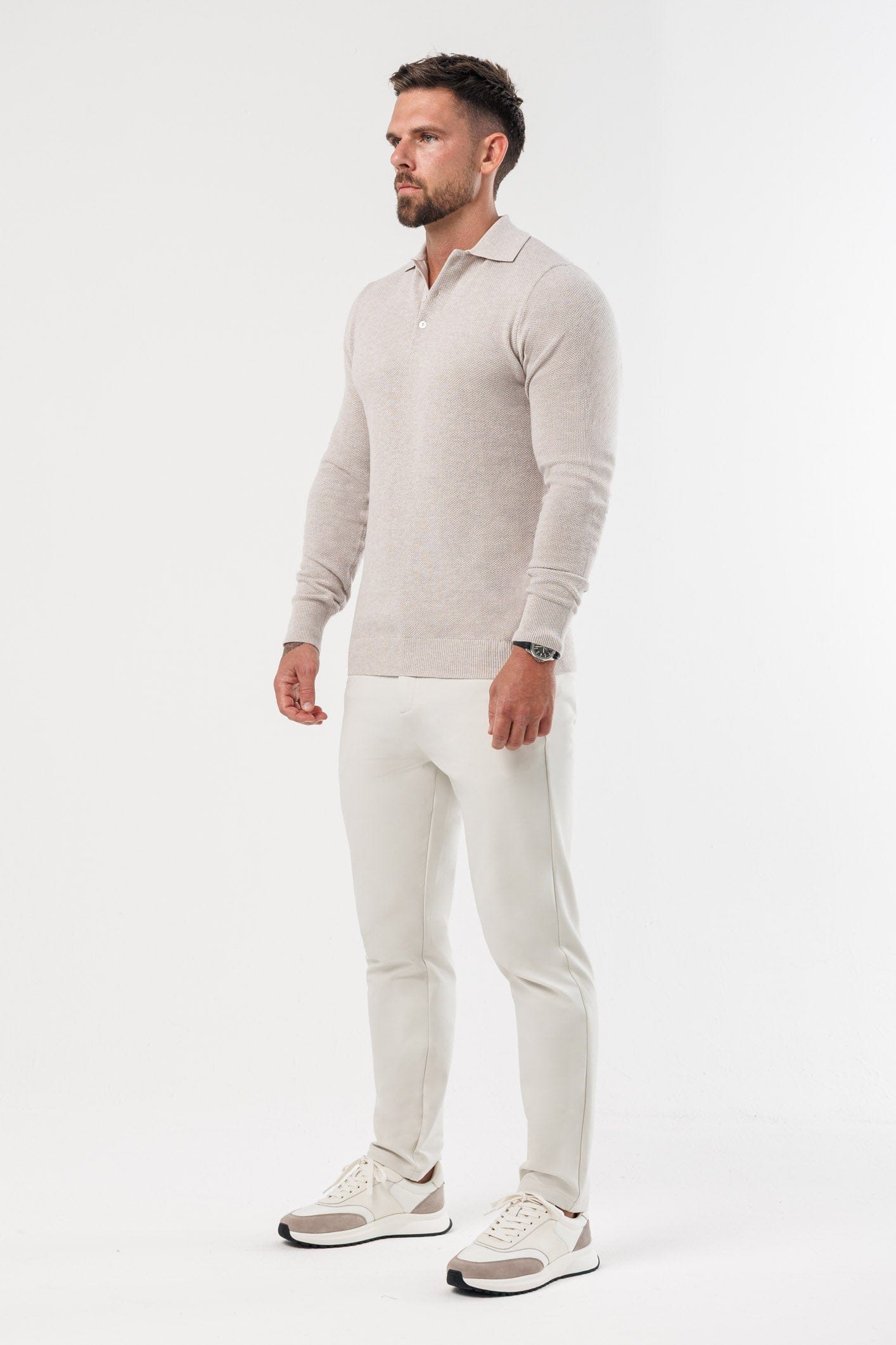 Legend London Polo - COAST COAST LONG SLEEVE POLO - DEEP STONE