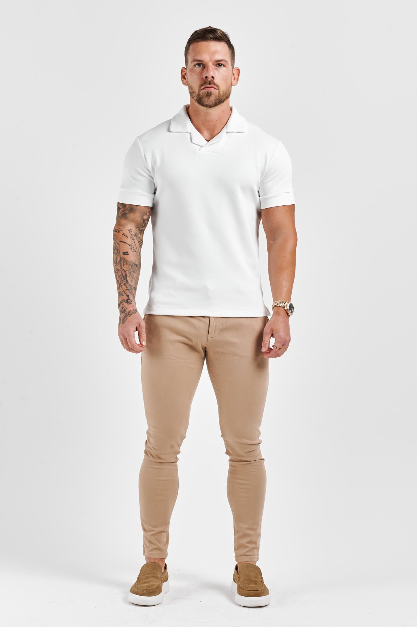 Legend London Polo CORE POLO SHIRT CREAM REVERE COLLAR