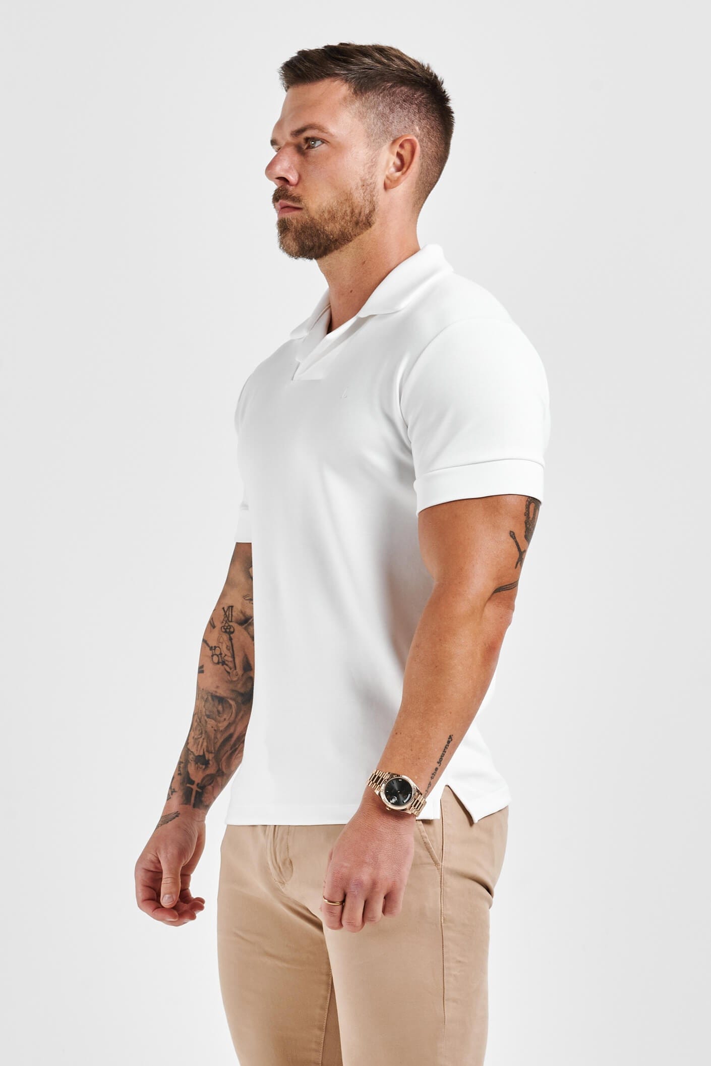 Legend London Polo CORE POLO SHIRT CREAM REVERE COLLAR