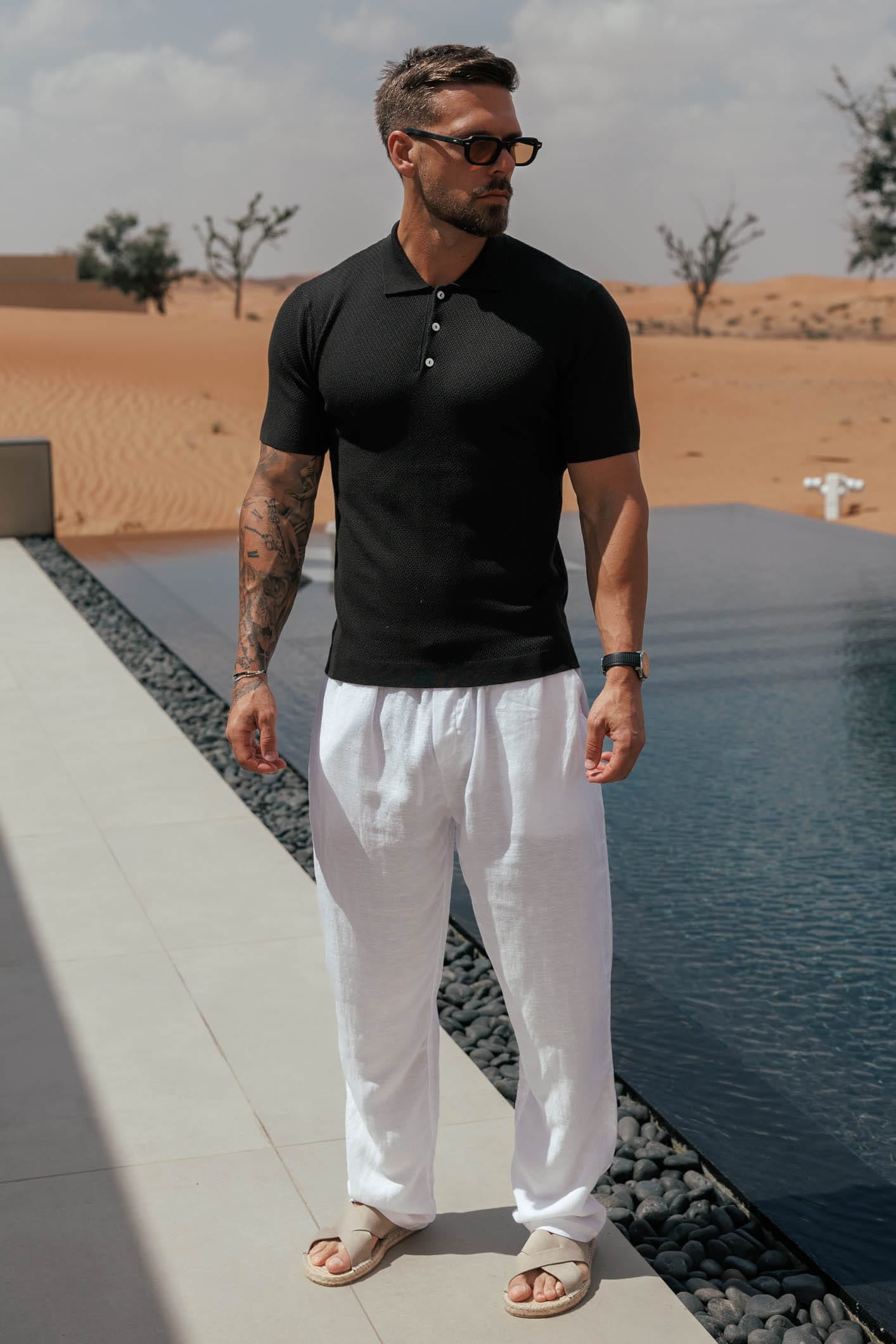 Legend London POLO SANTAL POLO - BLACK