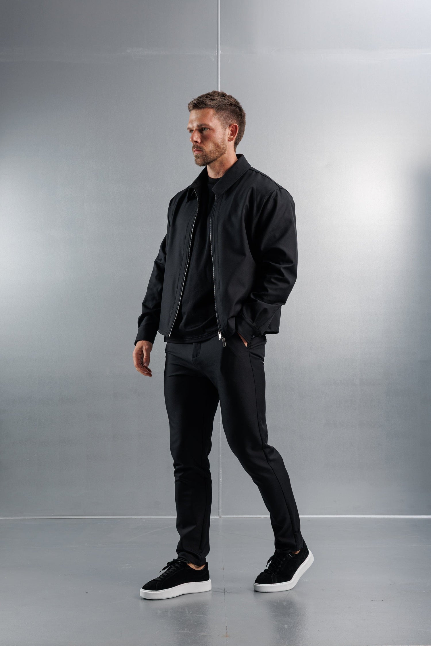 Legend London Shirt HYBRID OVERSHIRT - BLACK