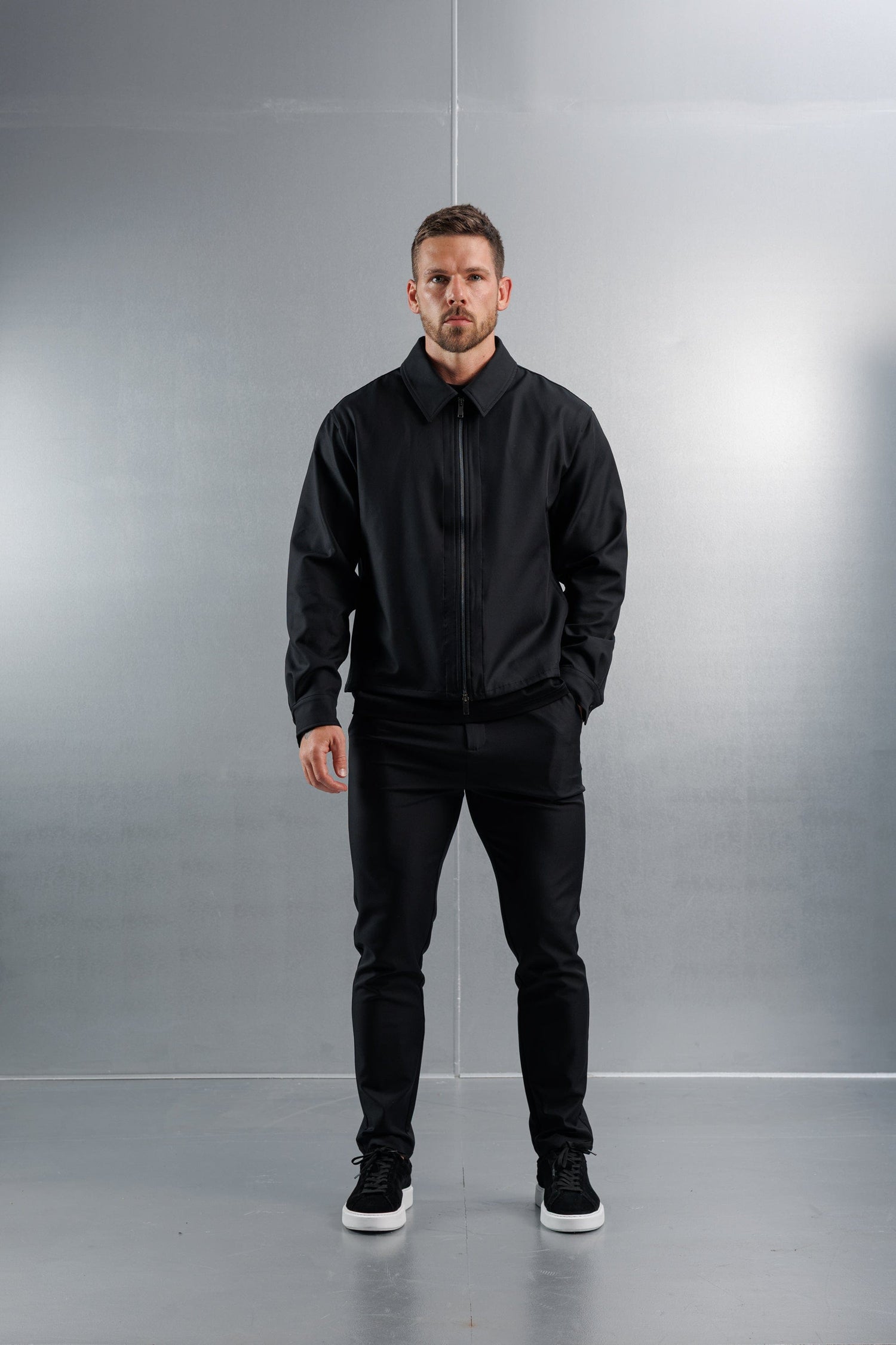 Legend London Shirt HYBRID OVERSHIRT - BLACK