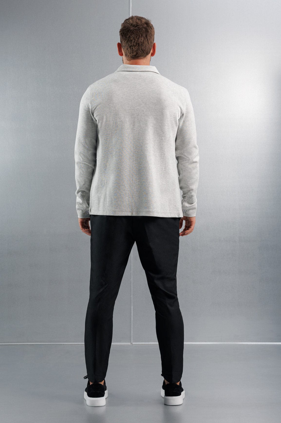 Legend London Shirt JERSEY OVERSHIRT - GREY MARL