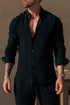 Legend London Shirt LINEN SHIRT - BLACK