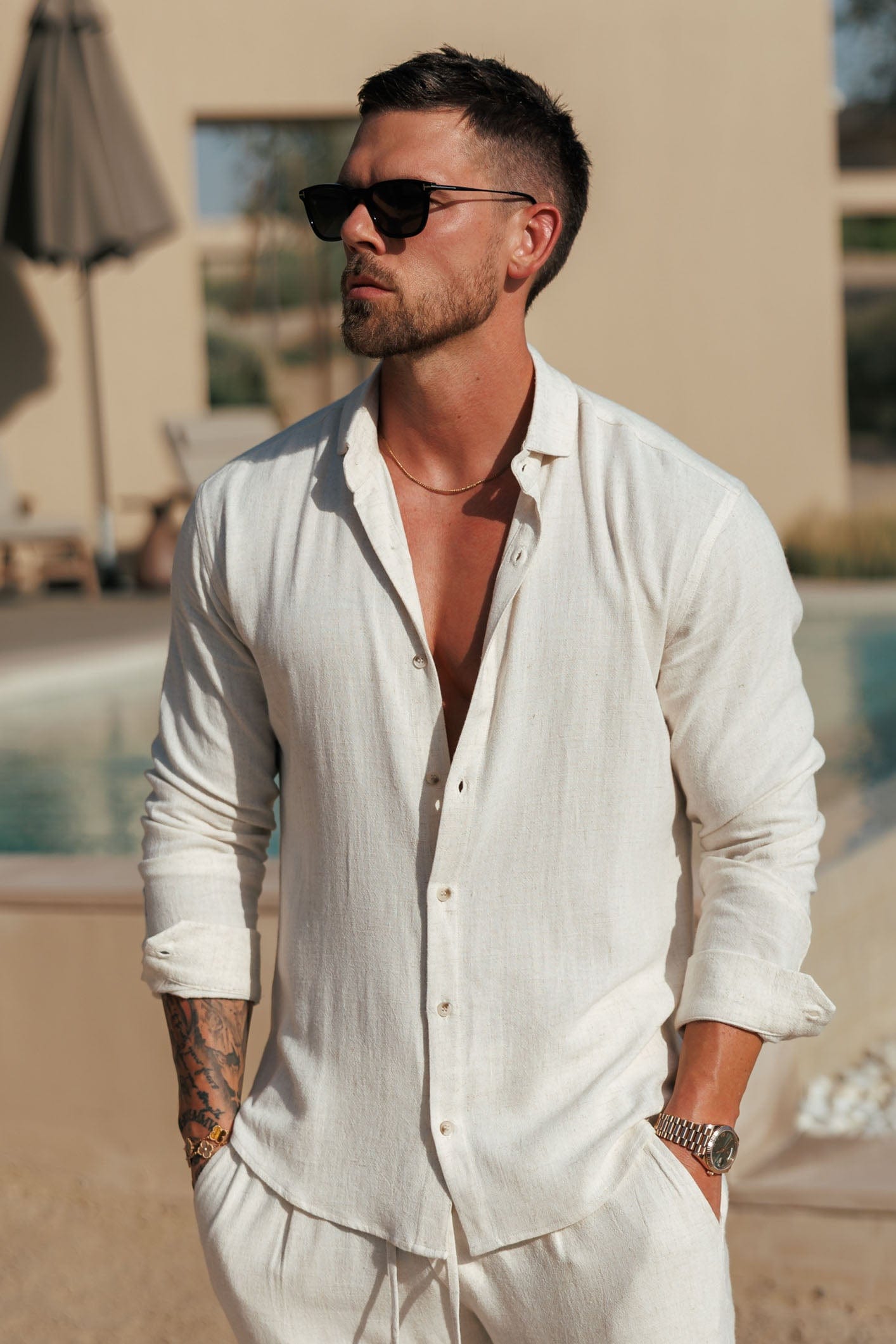 Legend London Shirt LINEN SHIRT - OAT