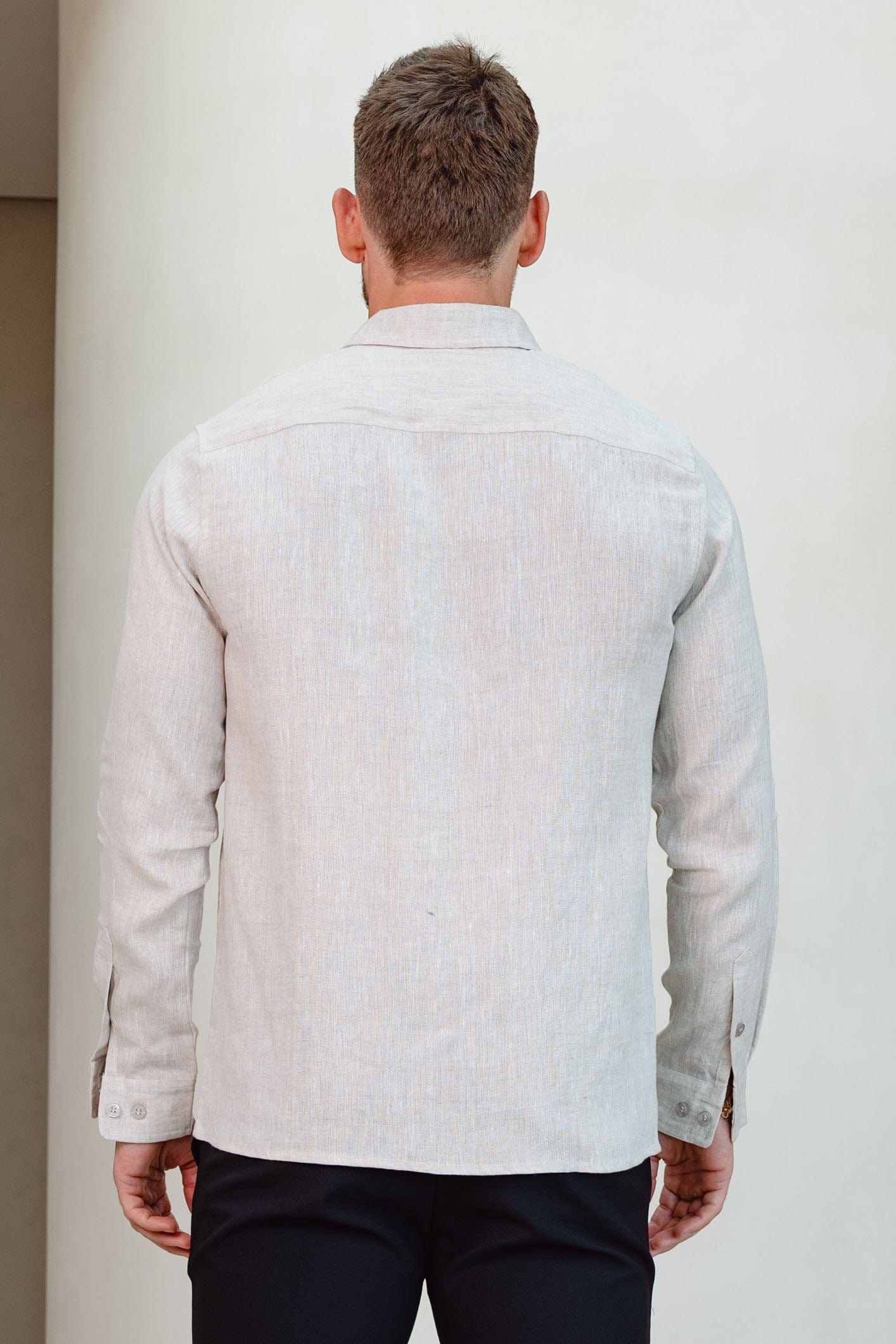 Legend London Shirt LUXE LINEN SHIRT - TAUPE