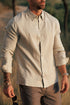 Legend London Shirt LUXE LINEN SHIRT - TAUPE