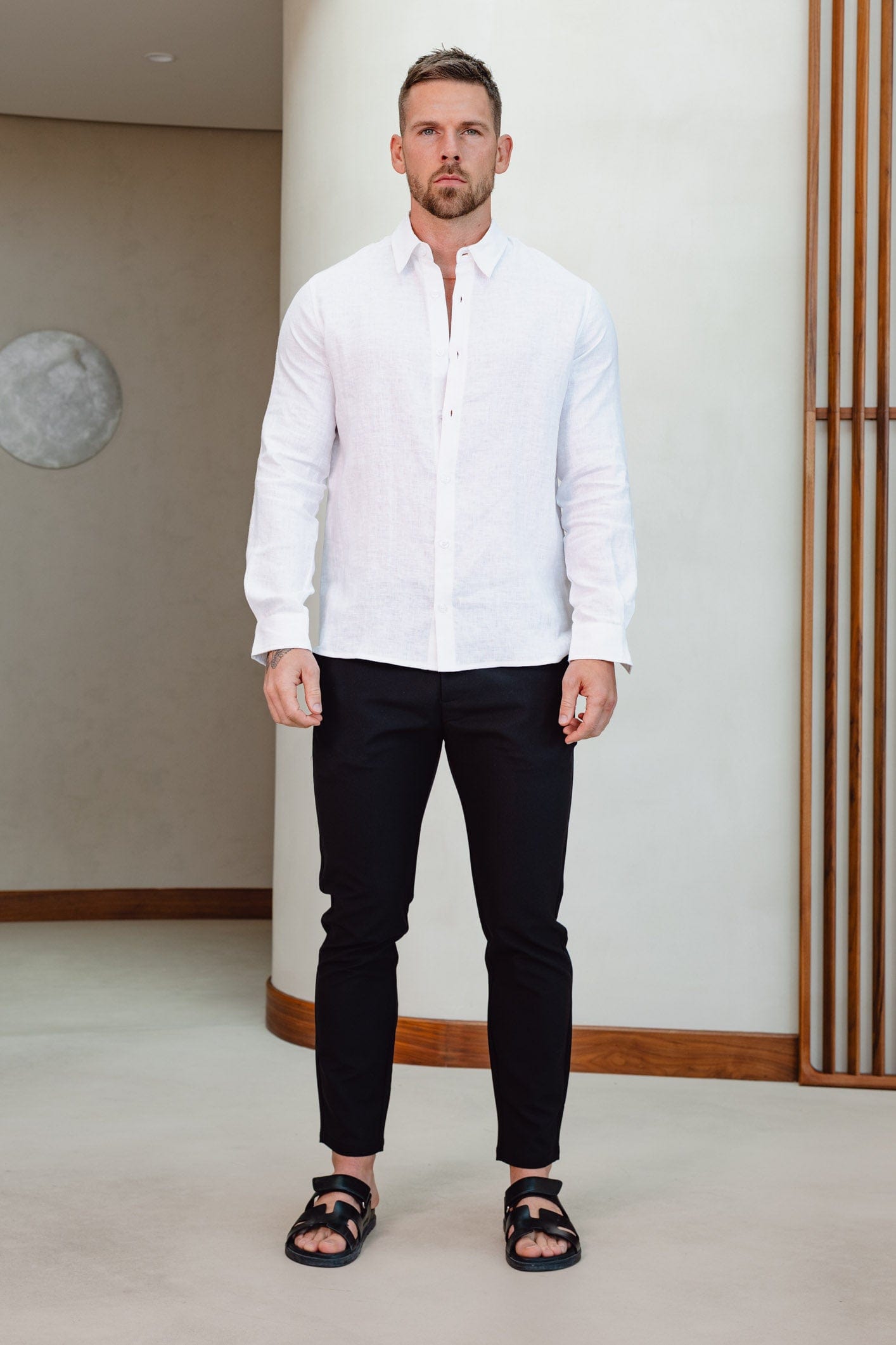 Legend London Shirt LUXE LINEN SHIRT - WHITE