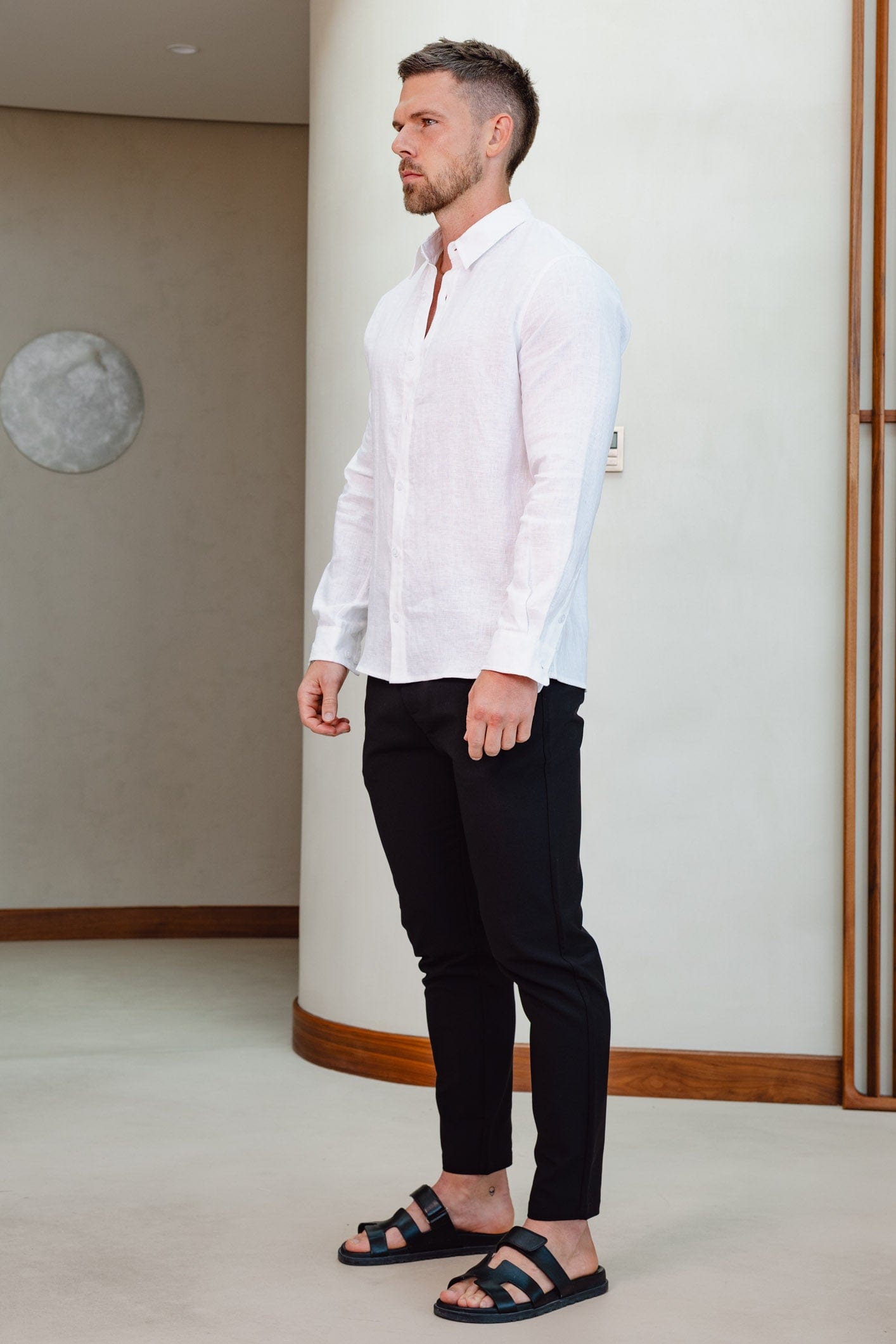 Legend London Shirt LUXE LINEN SHIRT - WHITE