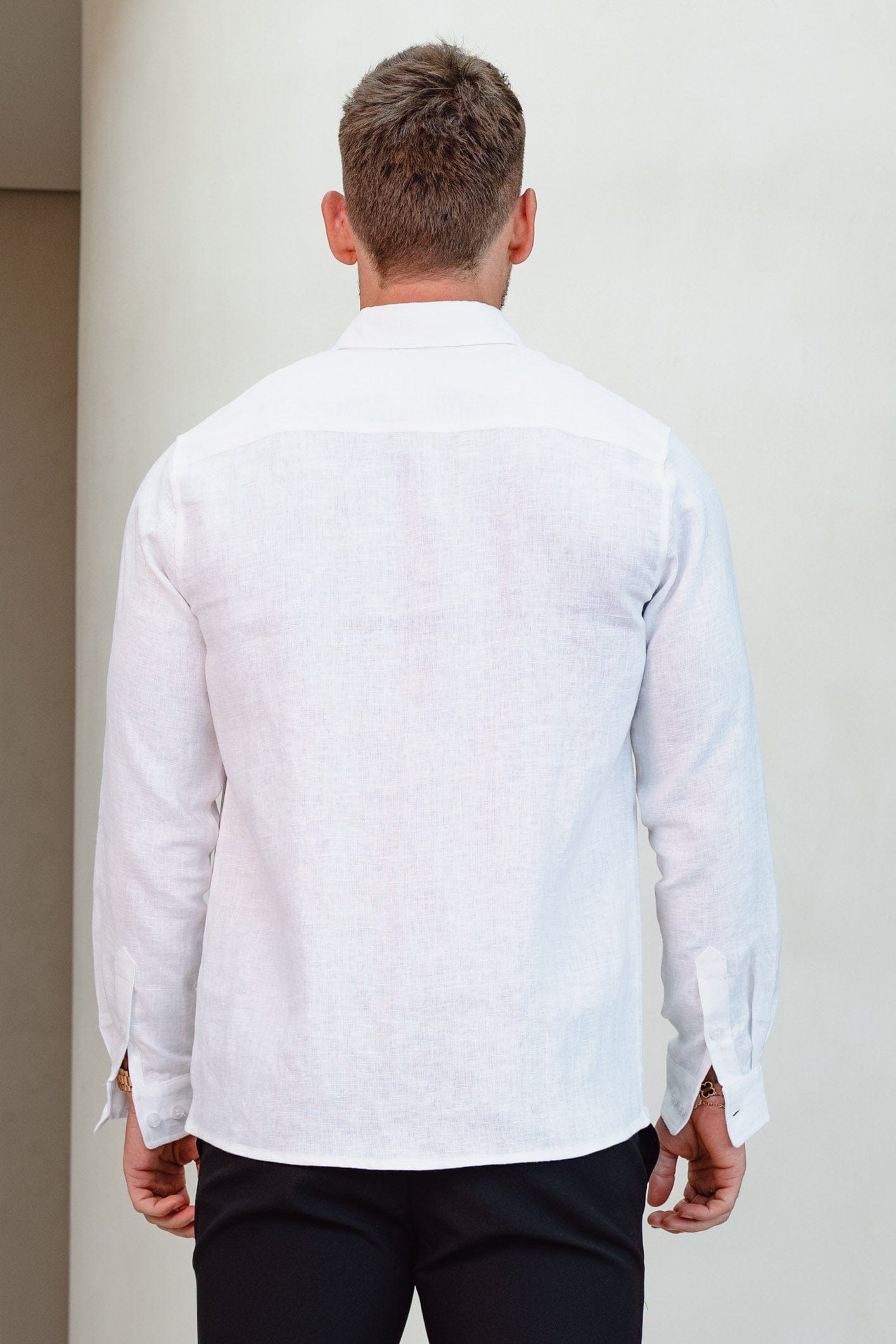 Legend London Shirt LUXE LINEN SHIRT - WHITE